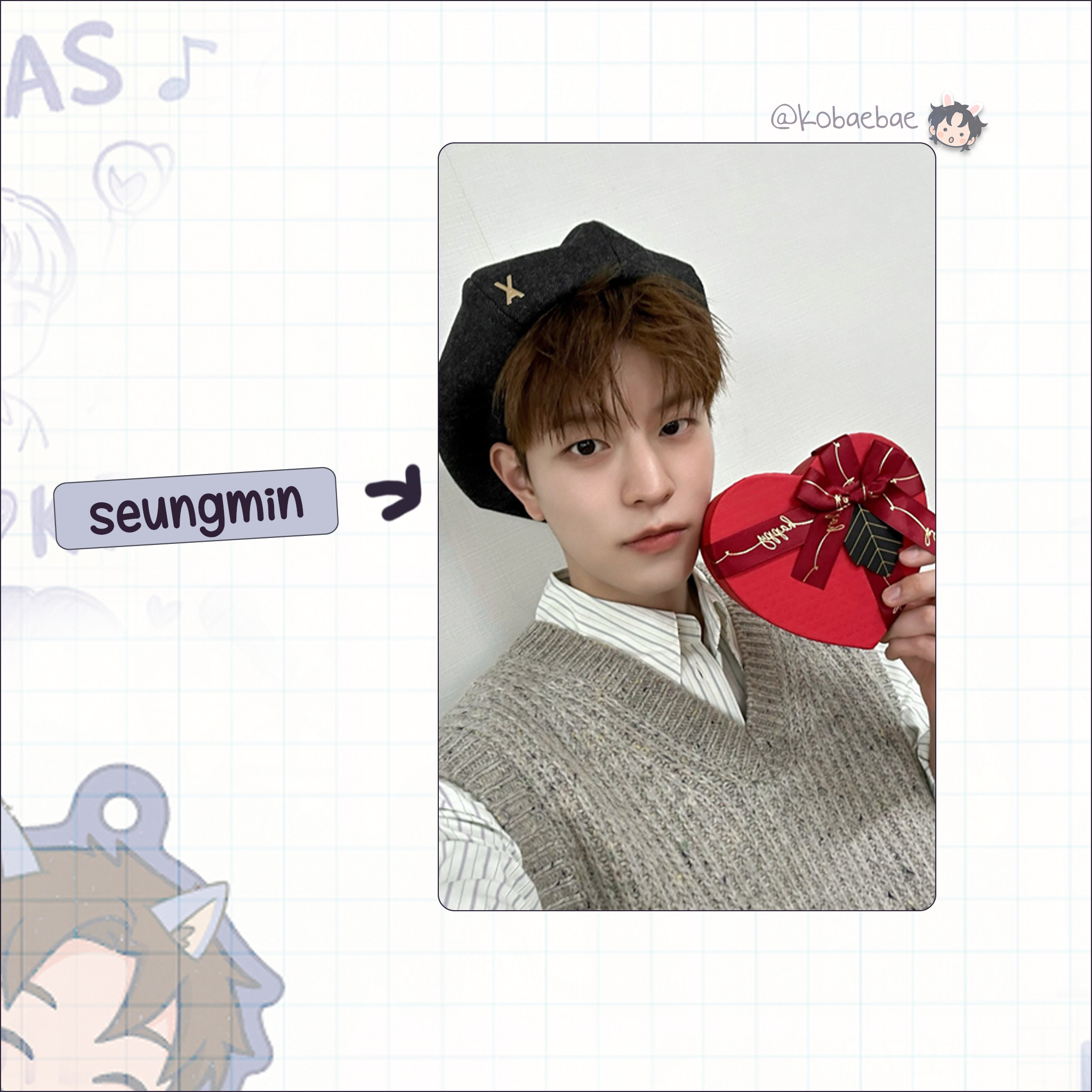 Stray Kids - Be my Valentine handmade photocards kpop inspired - bias set 2026