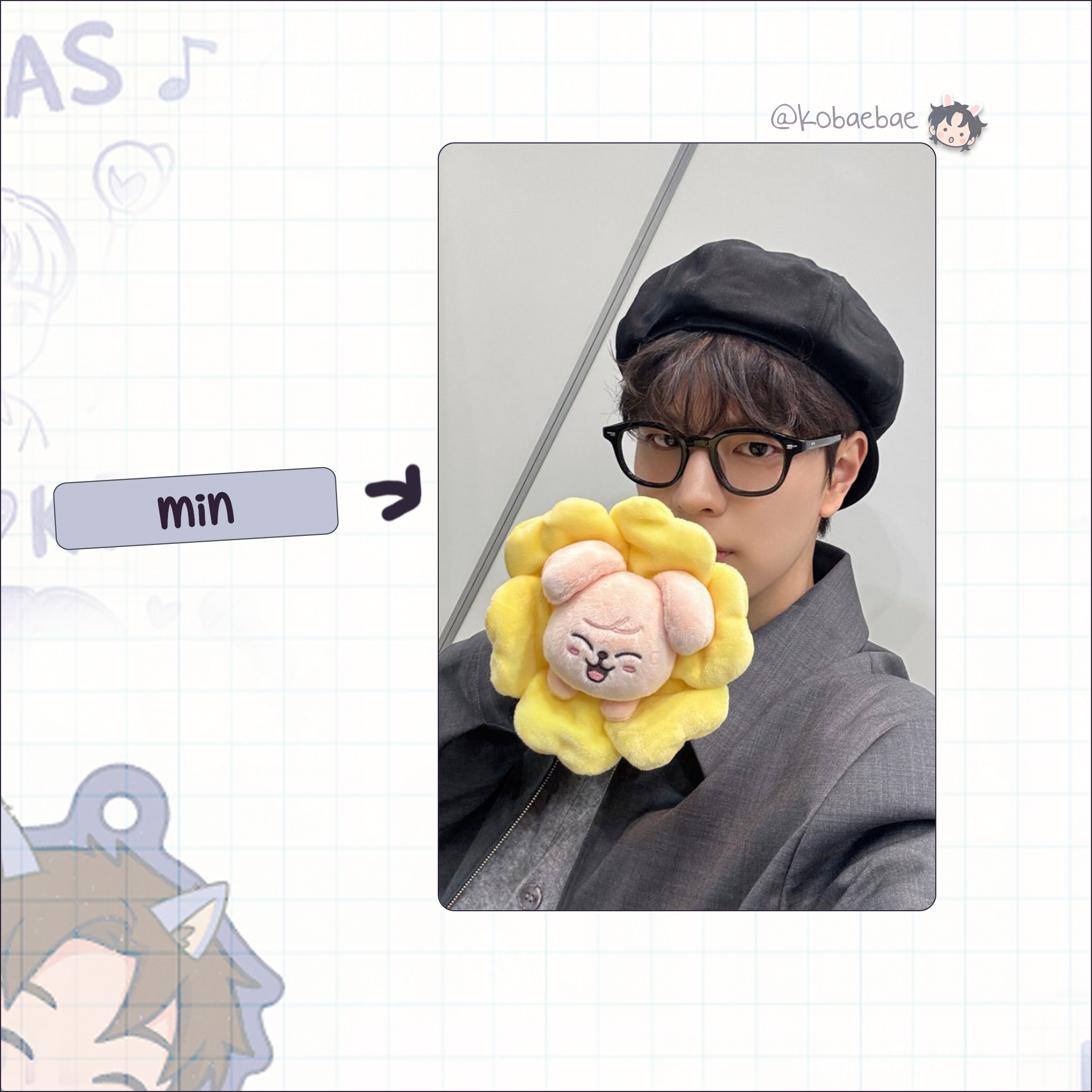 Skz - Handmade photocards kpop inspired - Bias set Skzoo Flower