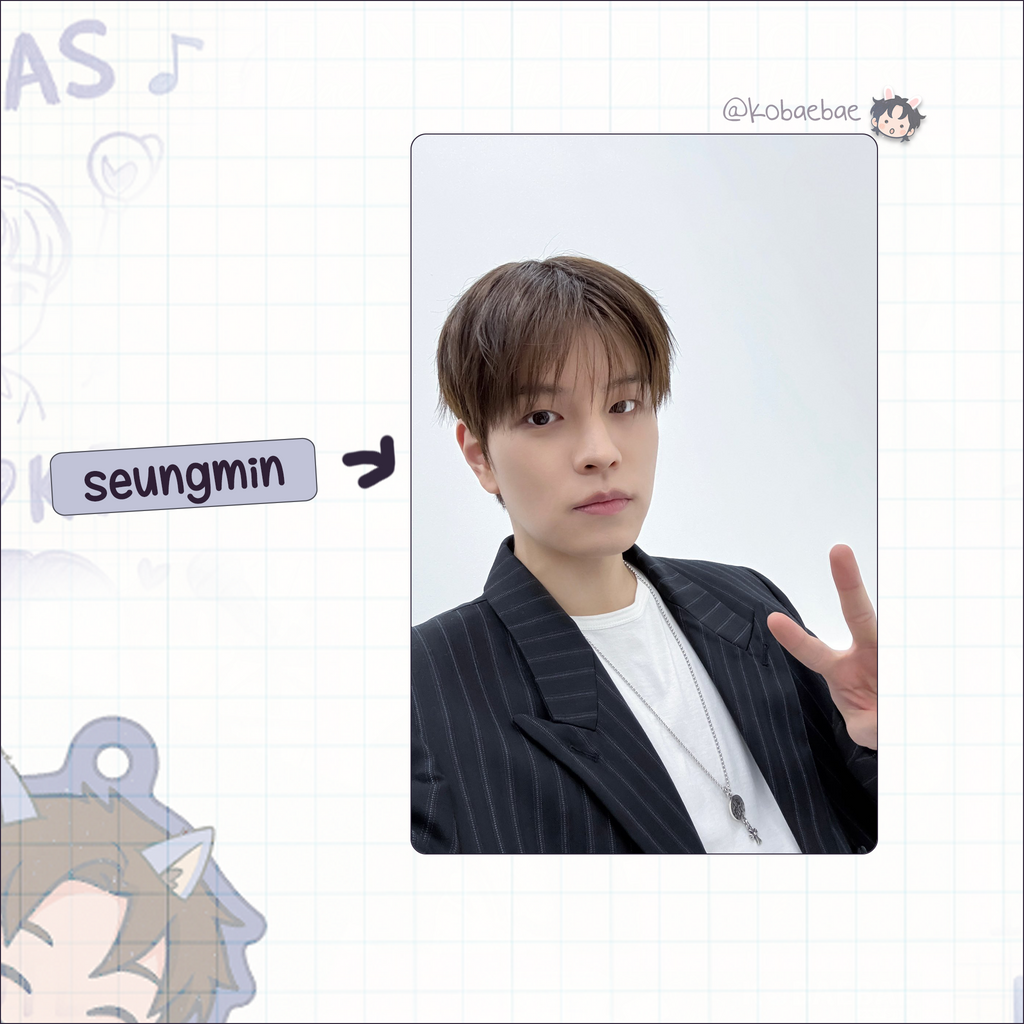 Skz (Stray Kids) - 8th Anniversary handmade photocards kpop inspired - bias set