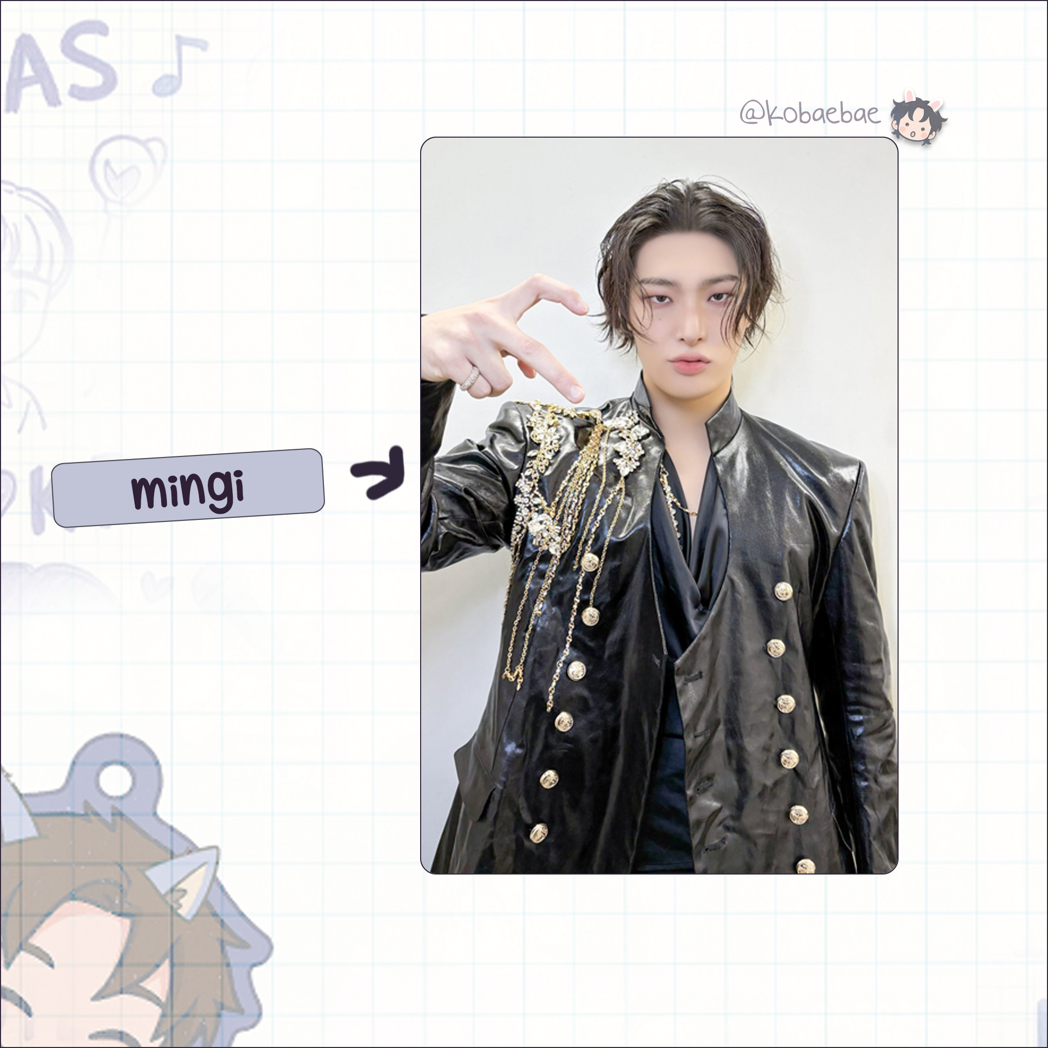 Ateez - Bloggy handmade photocards kpop inspired - set 6