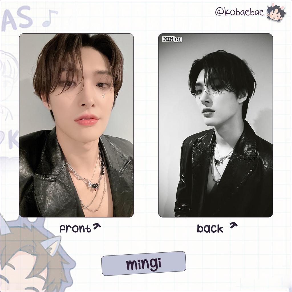 Atz - Self Style Handmade photocards kpop inspired - Double side set 1