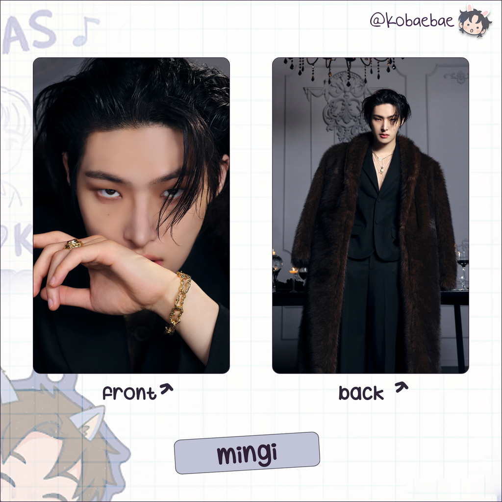 Ateez (Atz) - Golden H. 4 -  Handmade photocards kpop inspired - Double side set 2