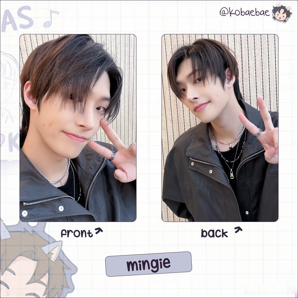 Atz - Bloggy handmade photocards kpop inspired - Bias set 4 - Double side