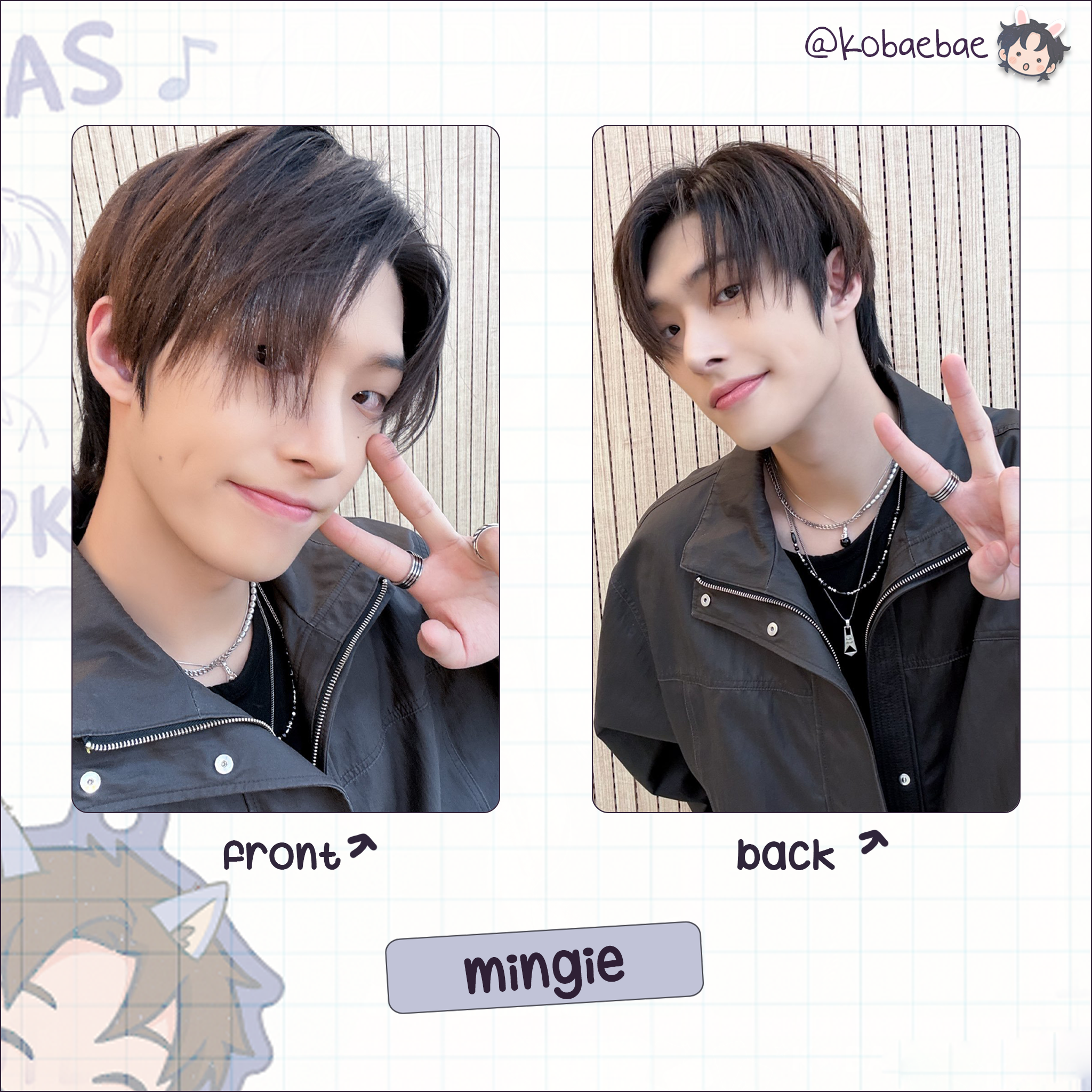 Atz - Bloggy handmade photocards kpop inspired - Bias set 4 - Double side