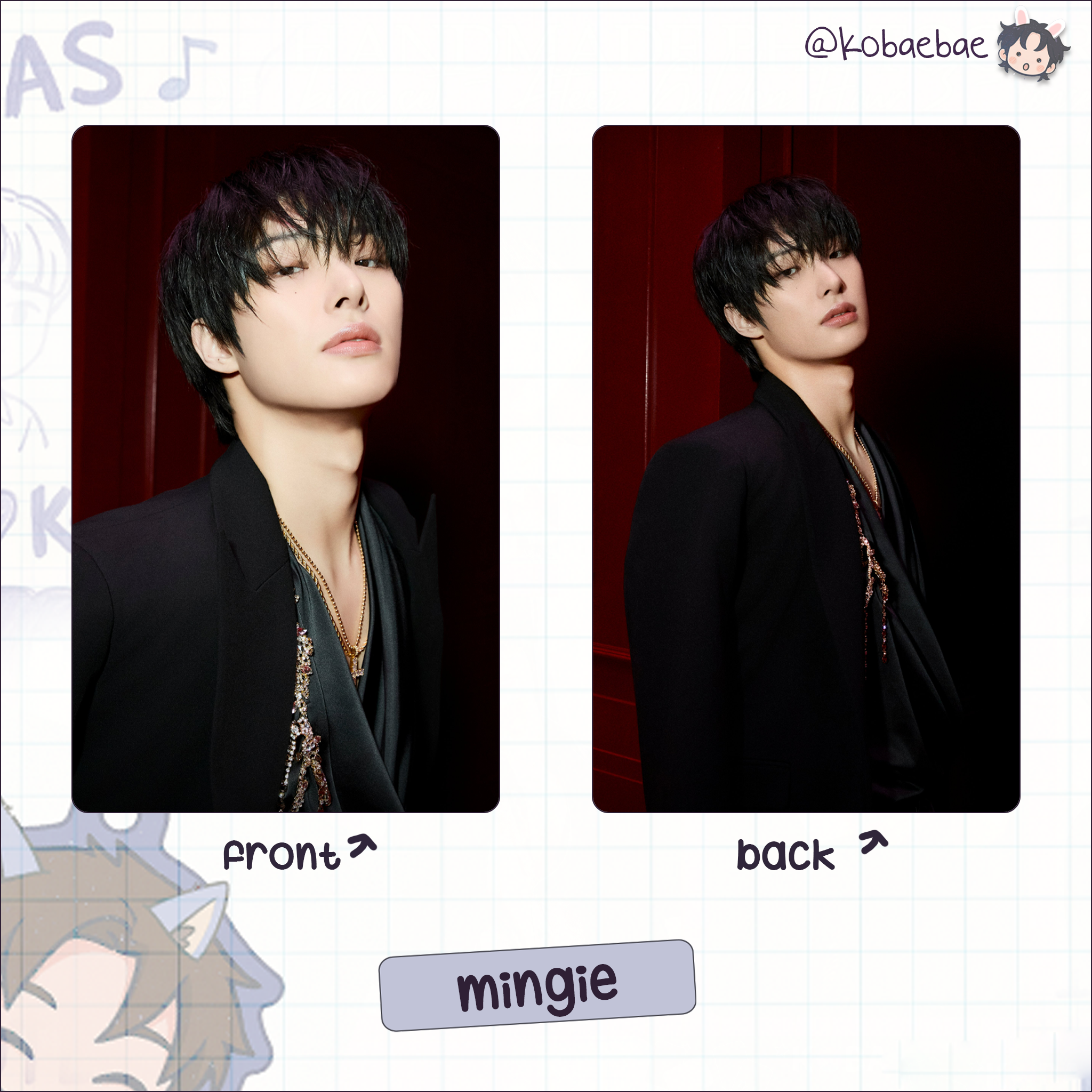 Atz - In your fantasy -  Handmade photocards kpop inspired - Double bias set 2