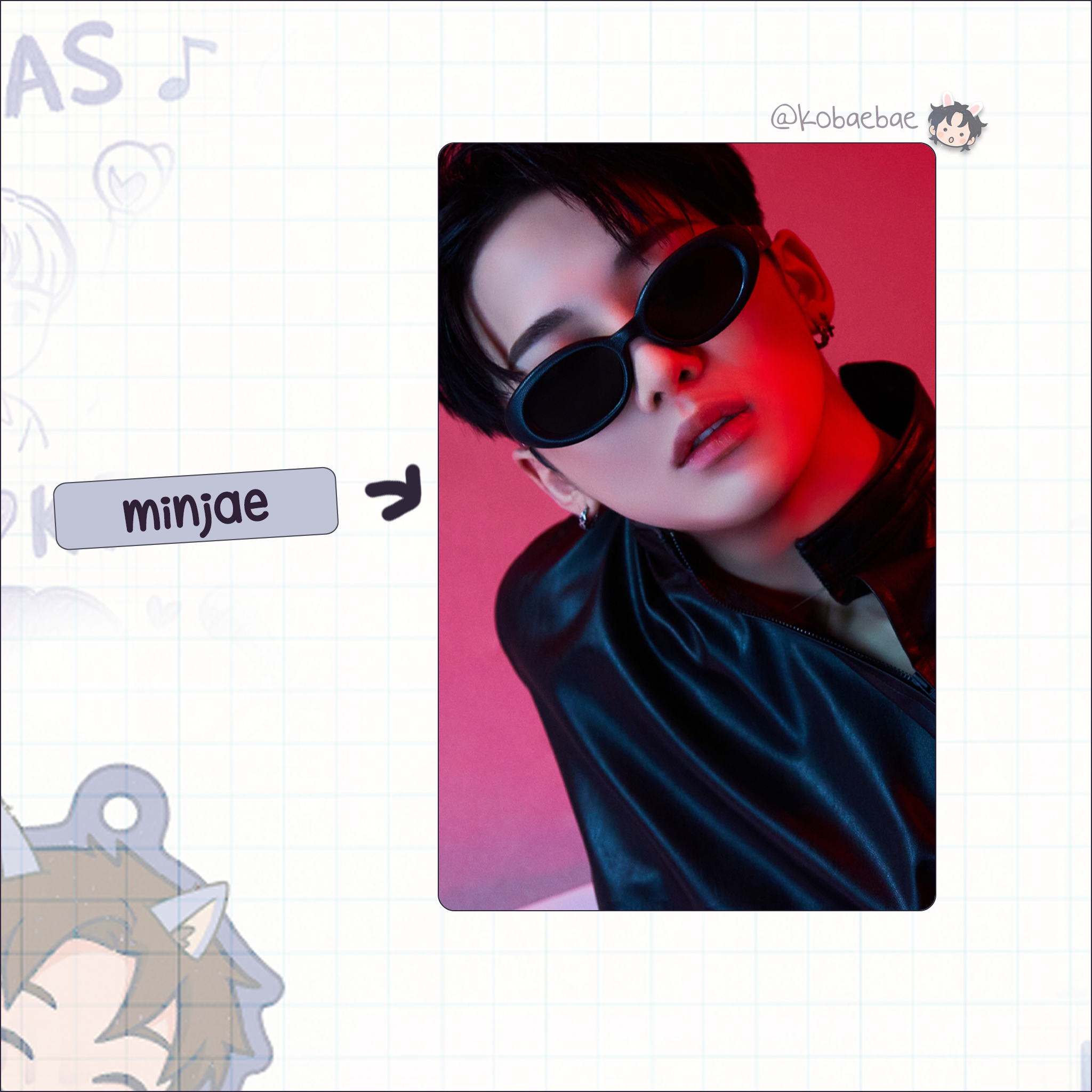 Xkrs - Watch Out handmade photocards kpop inspired - Set X Bias