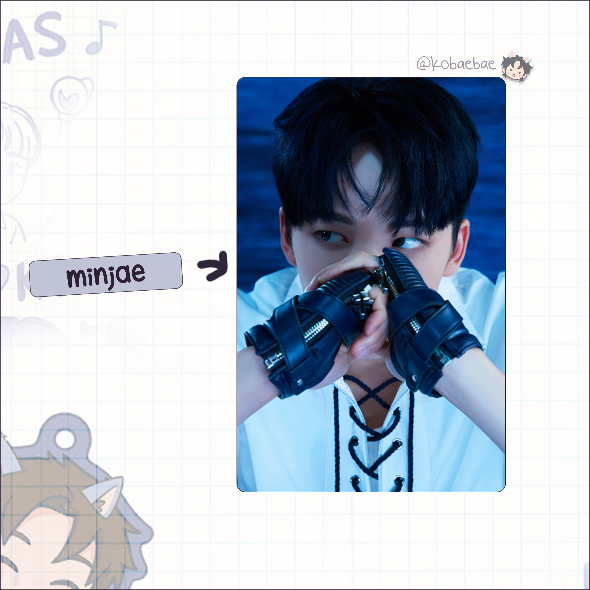 Xkrs - Watch Out handmade photocards kpop inspired - Set Poster Bias