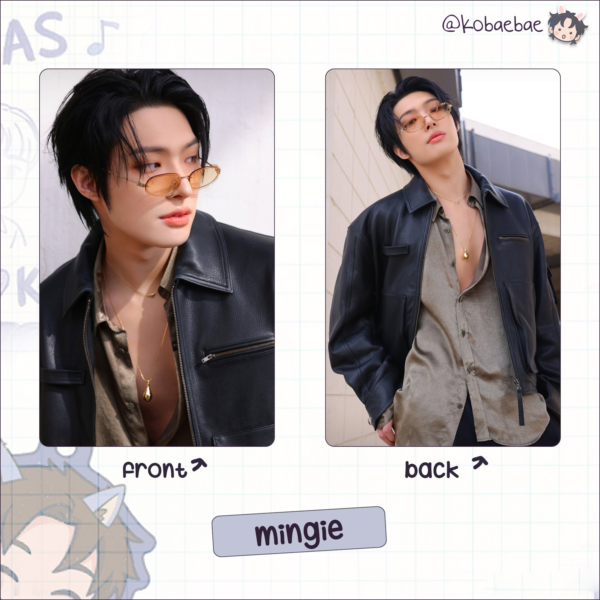 Atz - Golden H. 3 -  Handmade photocards kpop inspired - Double set 2