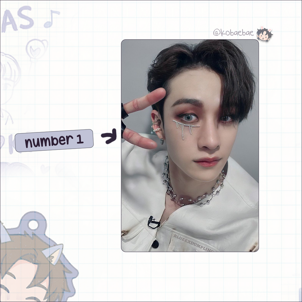 Stray Kids - Bang Chan Handmade photocards kpop inspired - Bias set 4