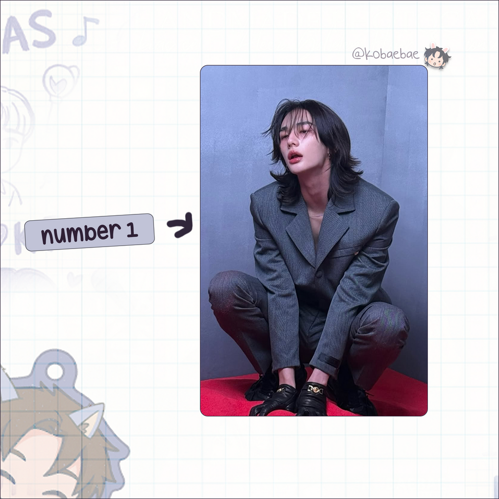Skz (Stray Kids) - Hyunjin handmade photocards kpop inspired - Set 10