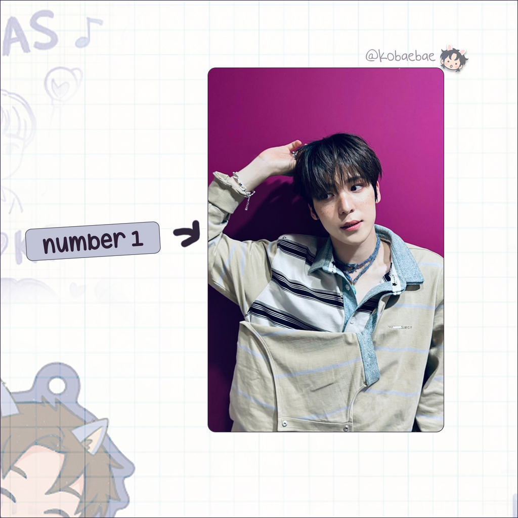 Ateez - Yunho handmade photocards kpop inspired - Set 6