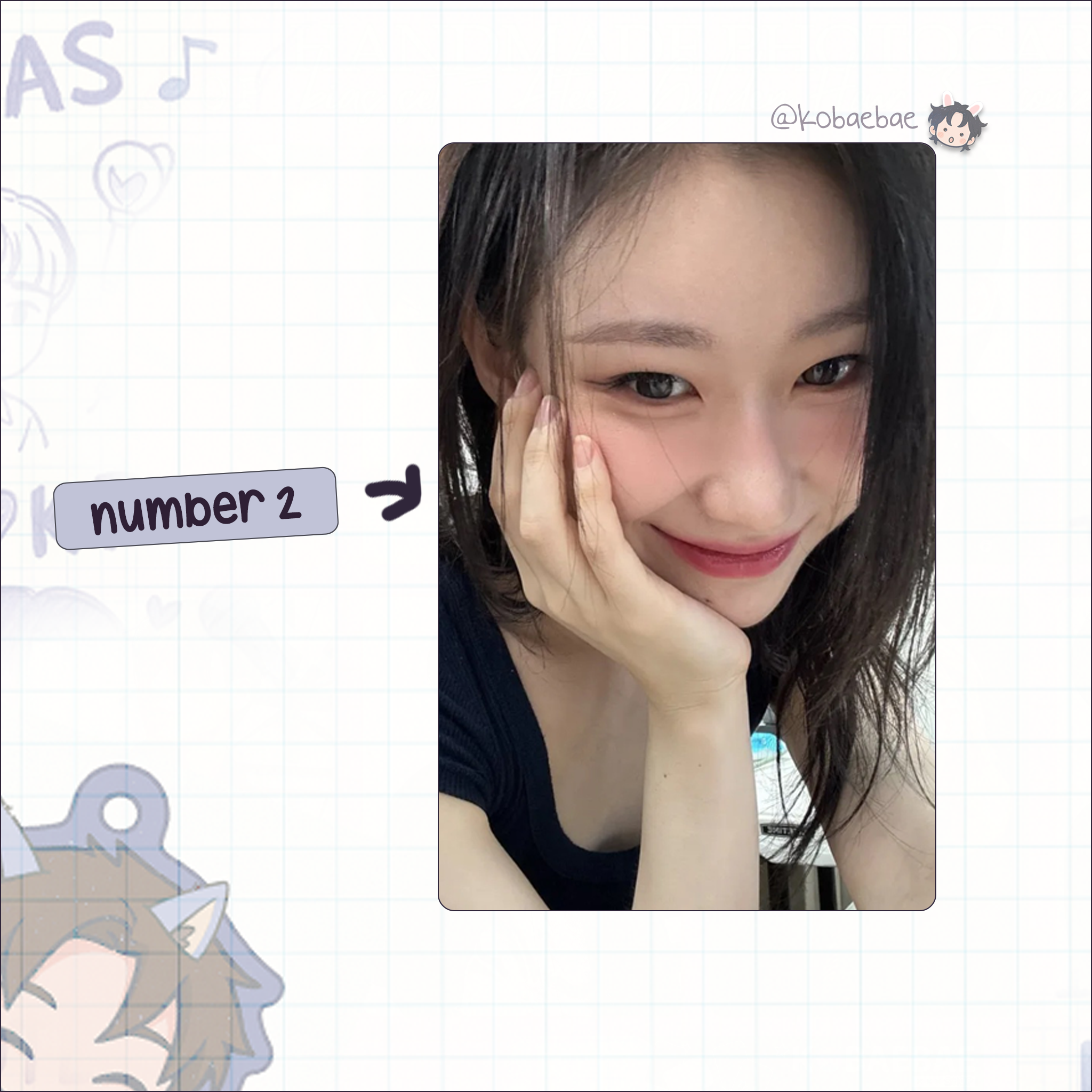 Itzy - Chae handmade photocards kpop inspired - Set 3