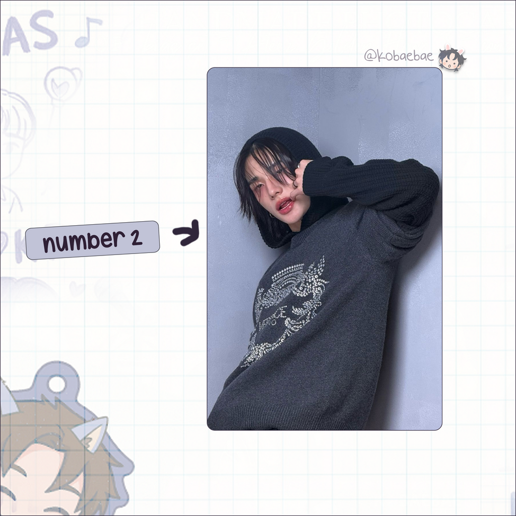 Skz (Stray Kids) - Hyunjin handmade photocards kpop inspired - Set 10
