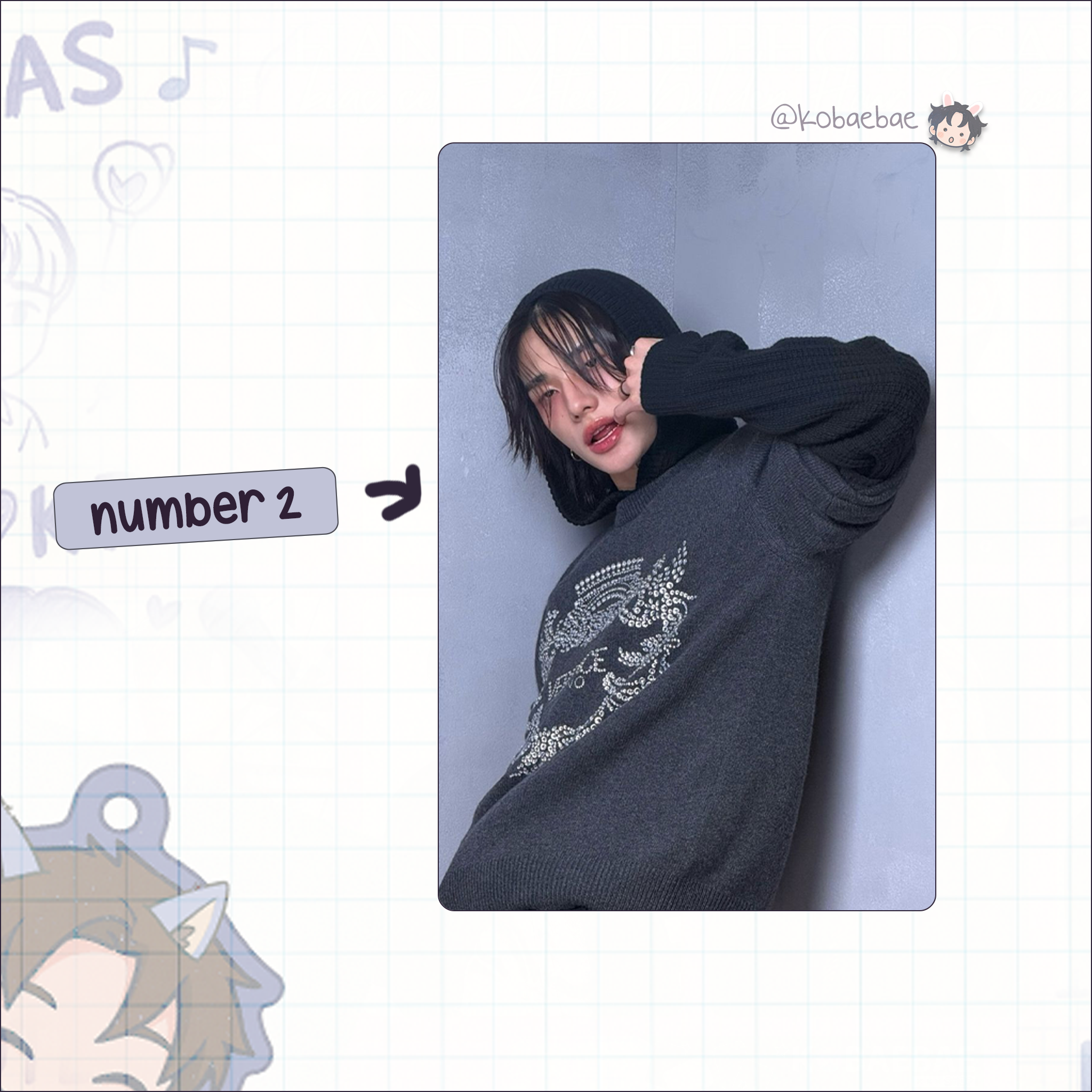 Skz (Stray Kids) - Hyunjin handmade photocards kpop inspired - Set 10