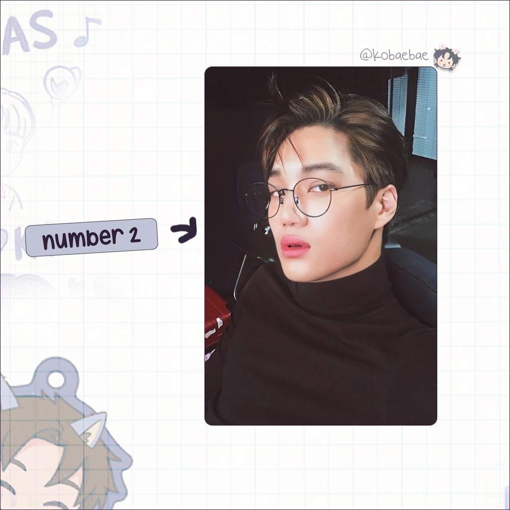 Kai - handmade photocards kpop inspired - bias set