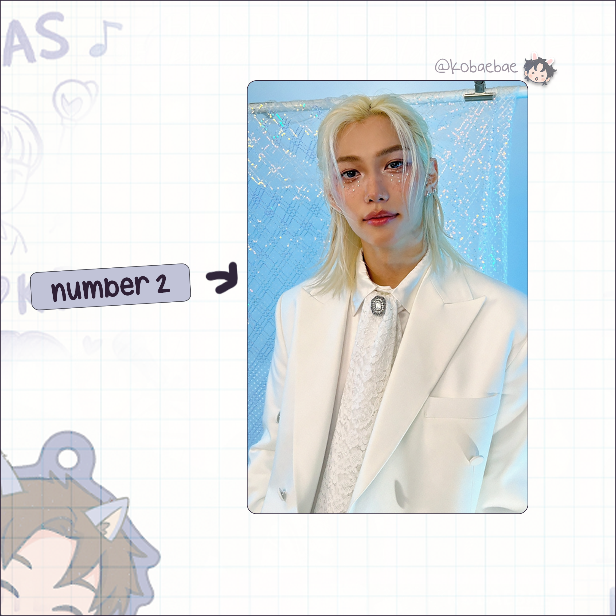 Skz (Stray Kids) - Felix handmade photocards kpop inspired - Set 10