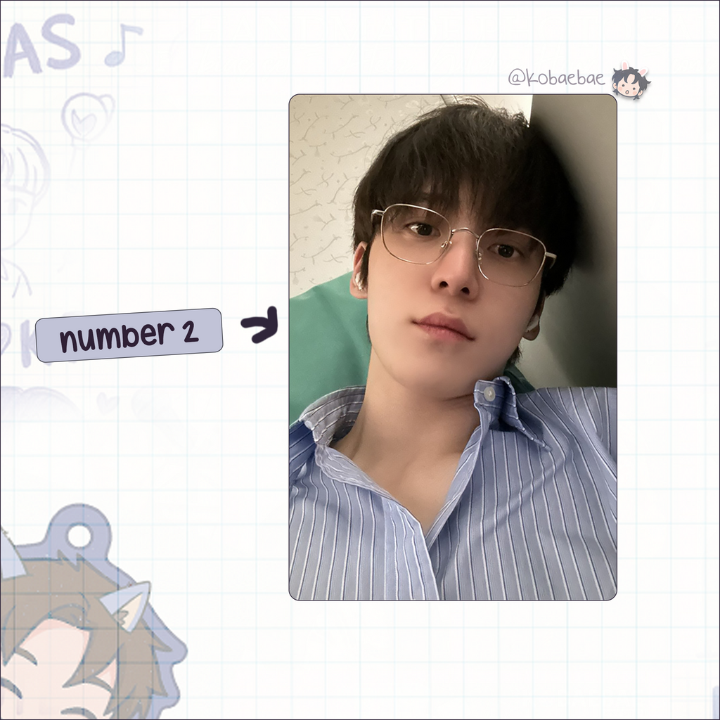 Ateez - Yunho handmade photocards kpop inspired - Set 6
