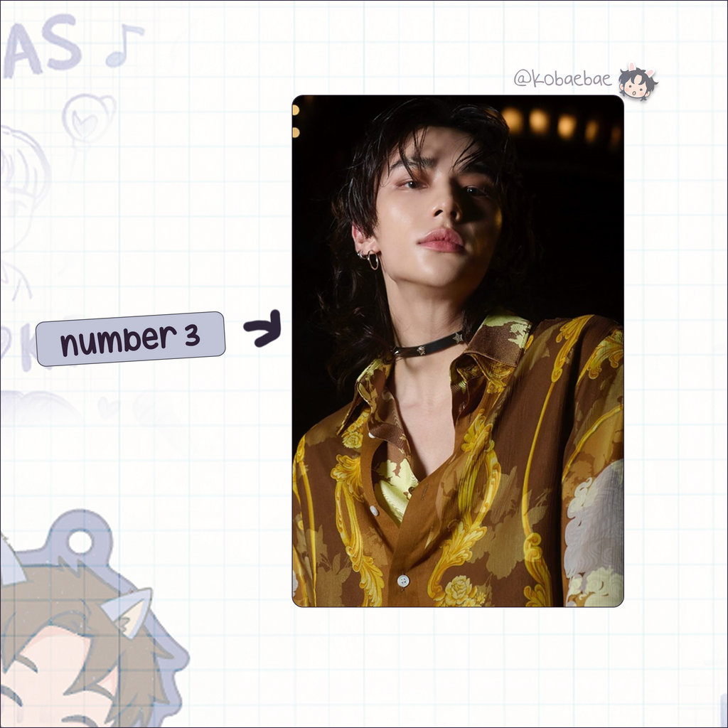 Skz (Stray Kids) - Hyunjin handmade photocards kpop inspired - Set 10