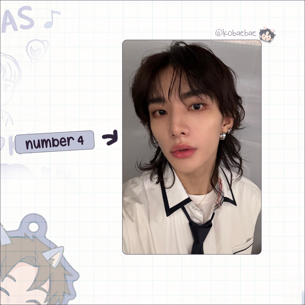Skz (Stray Kids) - Hyunjin handmade photocards kpop inspired - Set 10