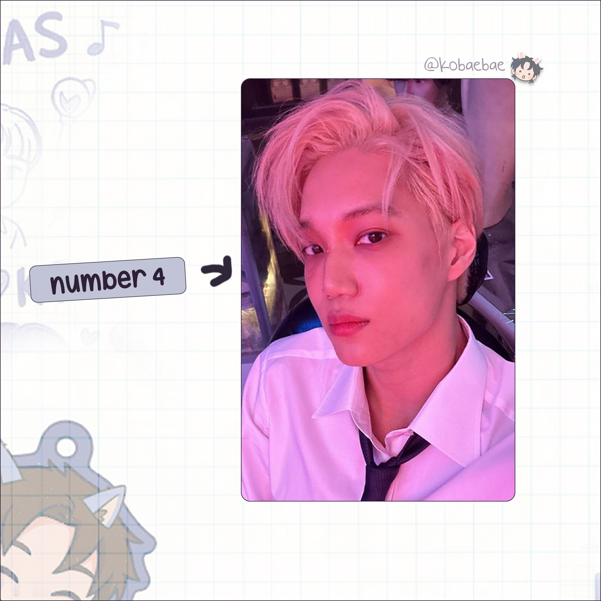Kai - handmade photocards kpop inspired - bias set
