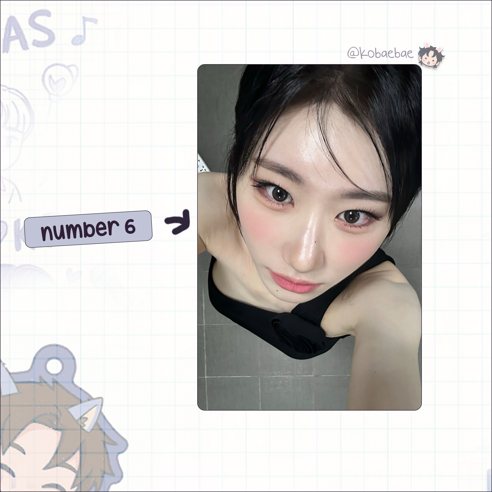 Itzy - Chae handmade photocards kpop inspired - Set 3