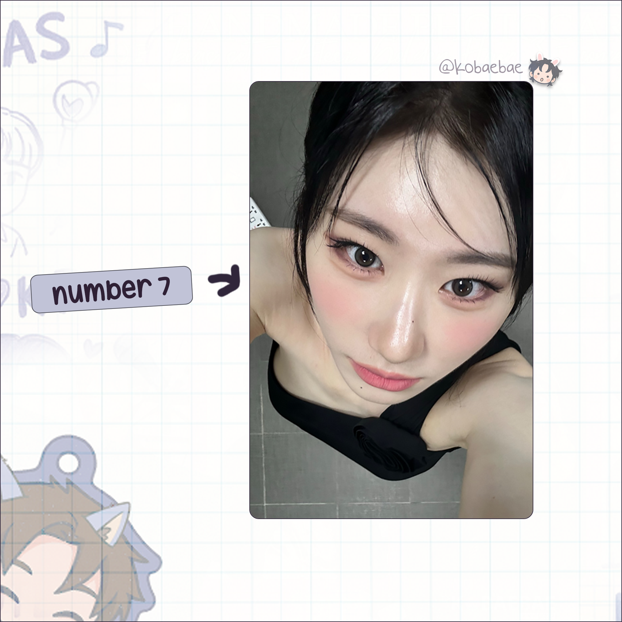 Itzy - Chae handmade photocards kpop inspired - Set 3