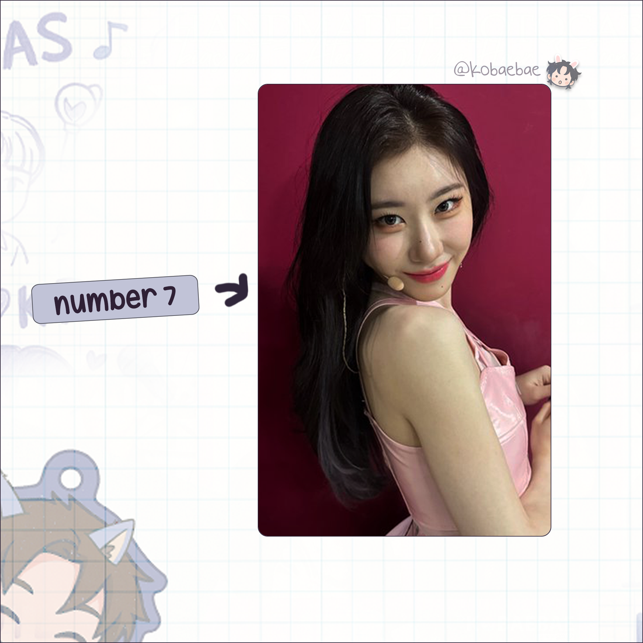 Itzy - Chae handmade photocards kpop inspired - Set 3