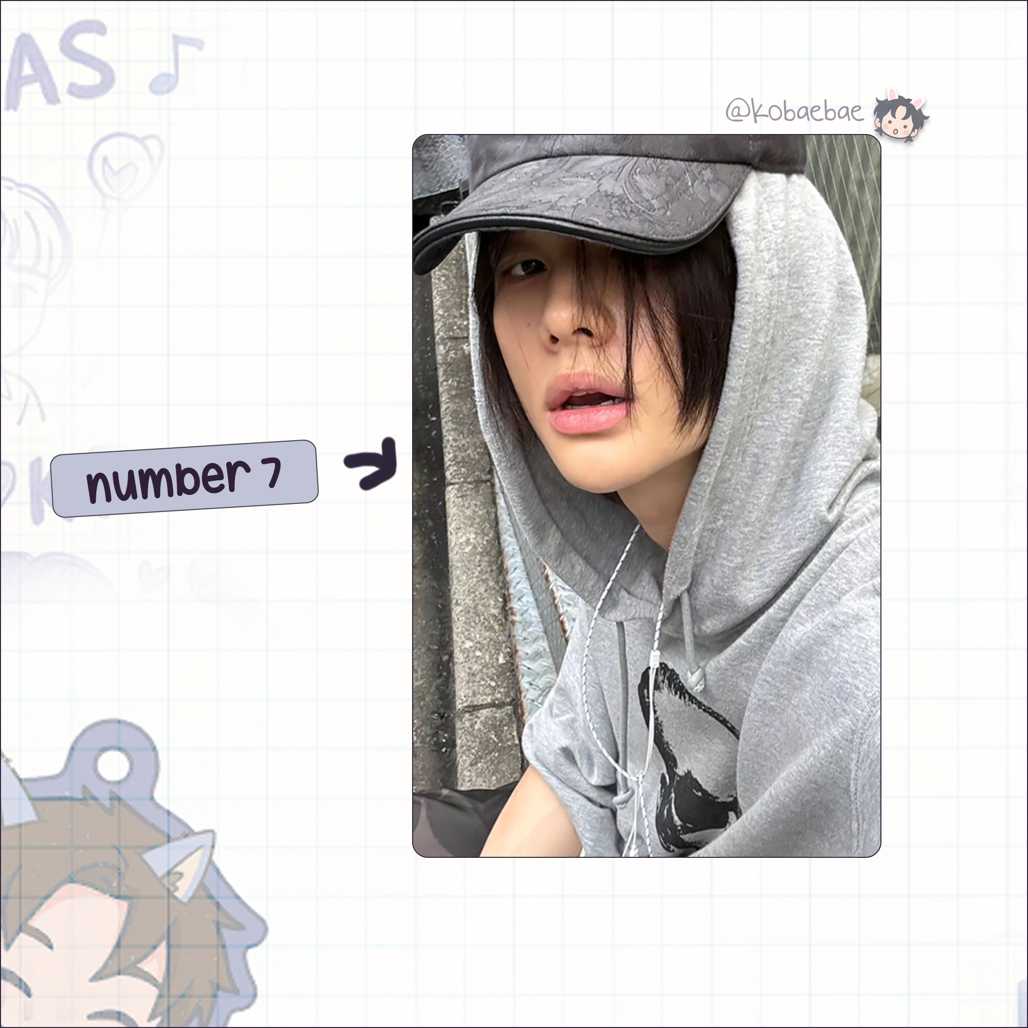 Skz (Stray Kids) - Hyunjin handmade photocards kpop inspired - Set 9