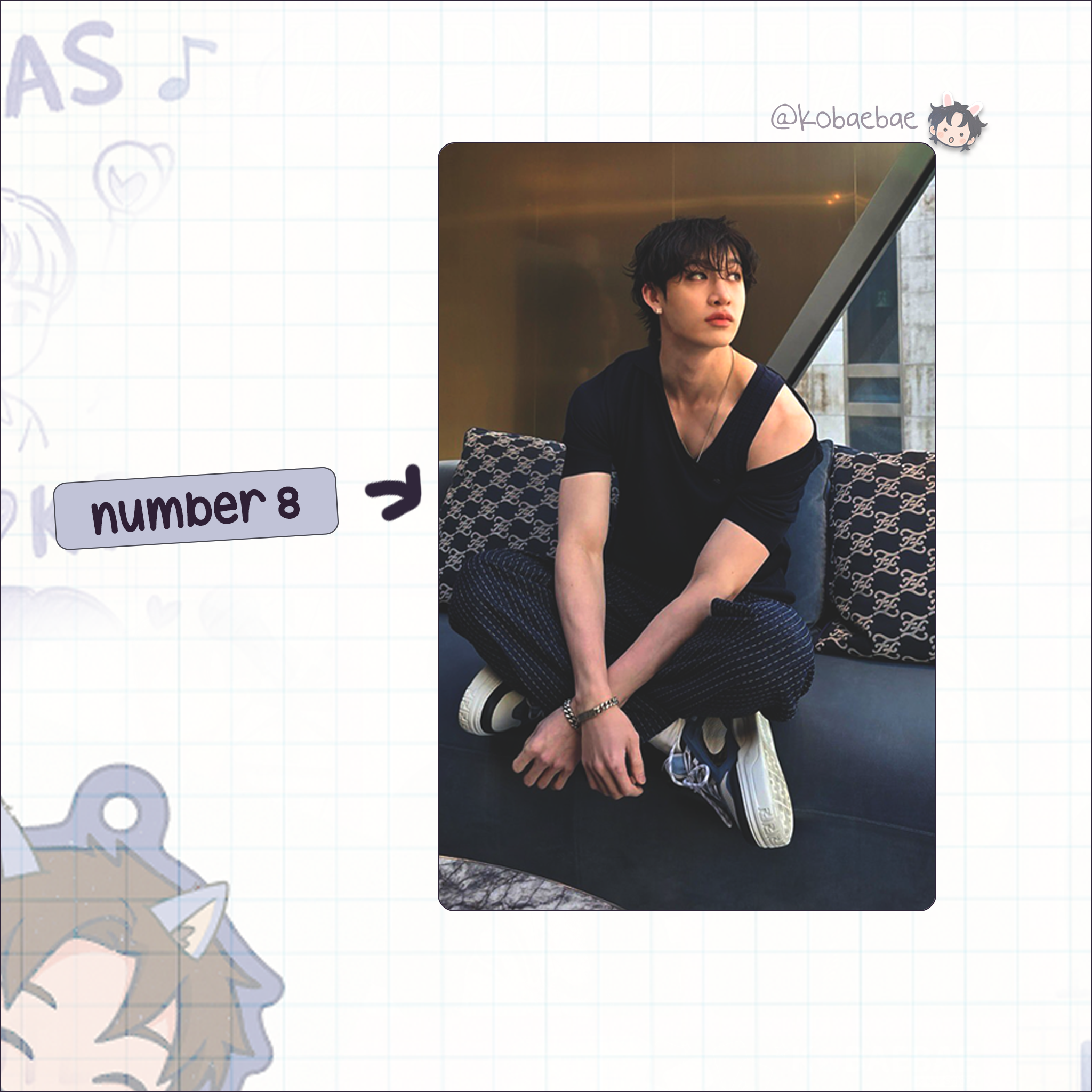 Skz (Stray Kids) - Bang Chan handmade photocards kpop inspired - Set 9