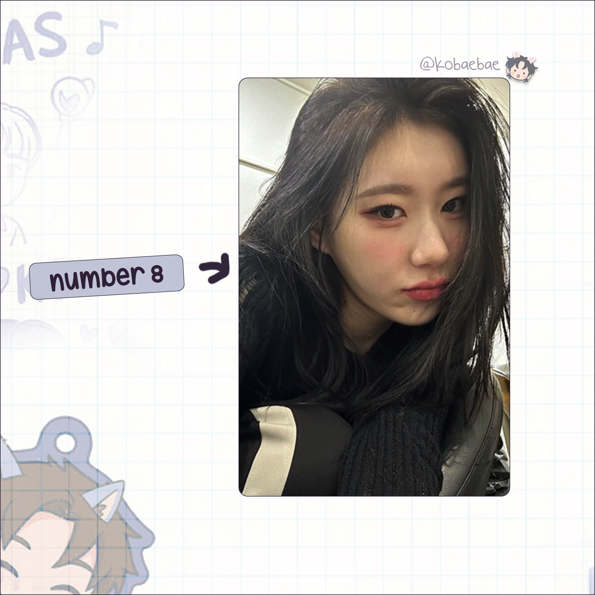Itzy - Chae handmade photocards kpop inspired - Set 3