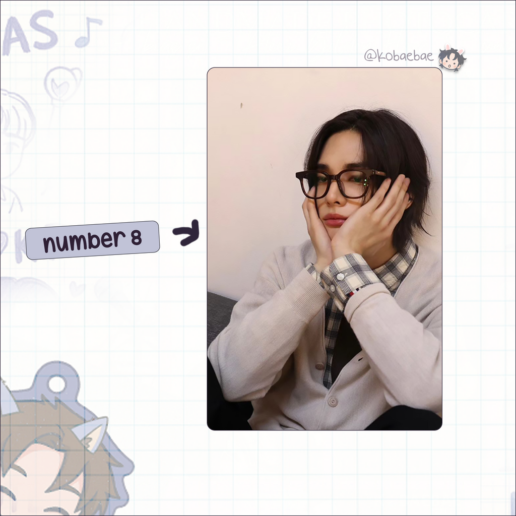 Skz (Stray Kids) - Hyunjin handmade photocards kpop inspired - Set 9