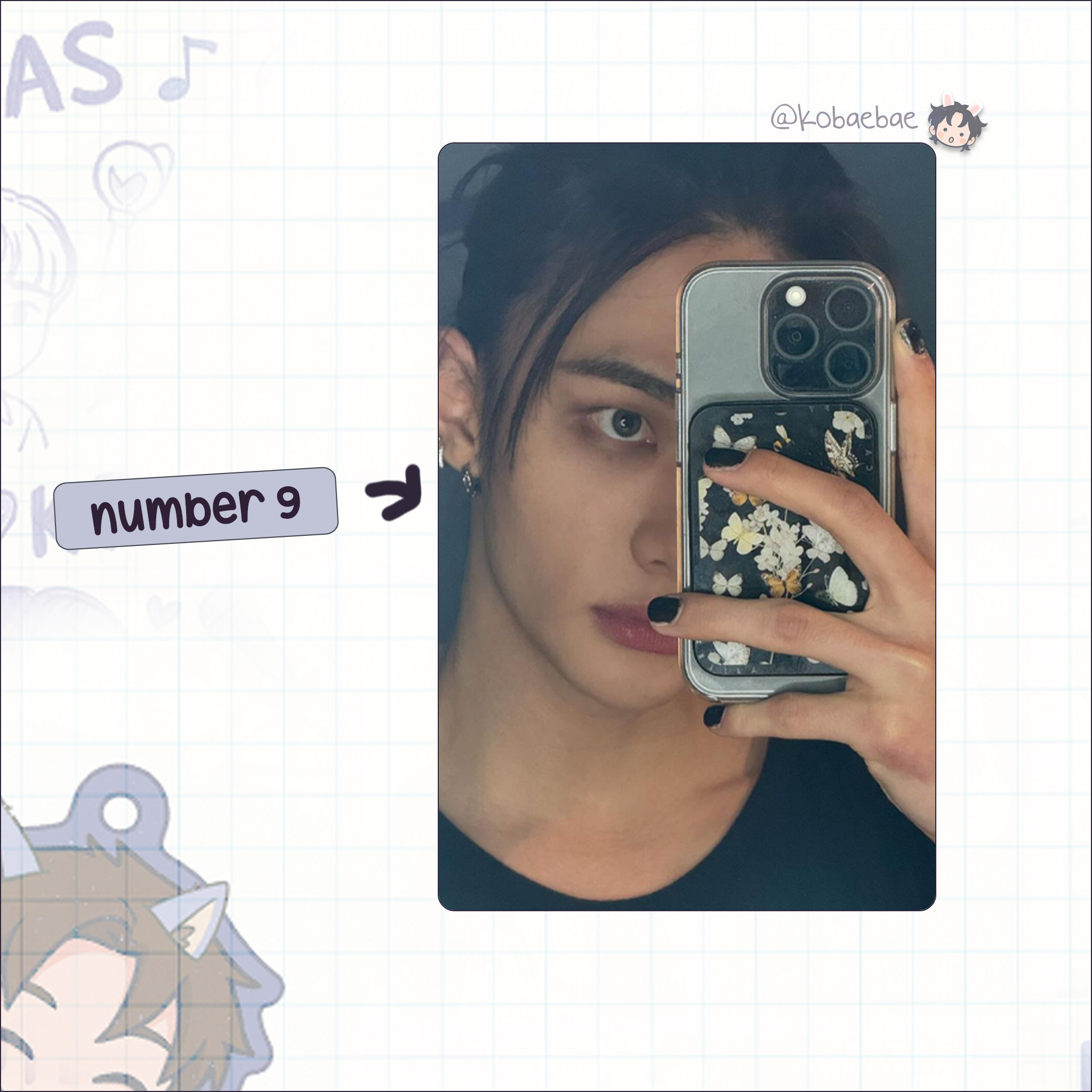 Skz (Stray Kids) - Hyunjin handmade photocards kpop inspired - Set 10