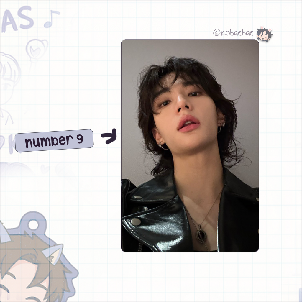 Skz (Stray Kids) - Hyunjin handmade photocards kpop inspired - Set 9