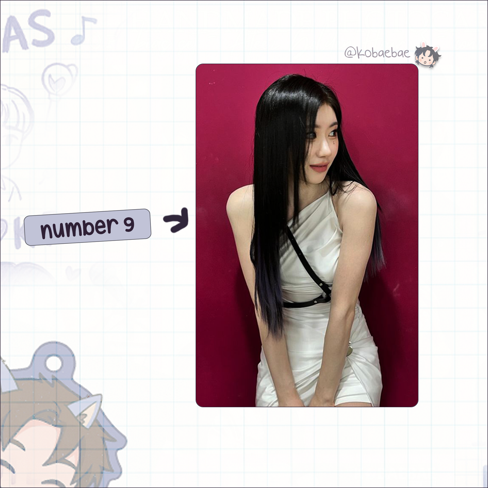 Itzy - Chae handmade photocards kpop inspired - Set 3