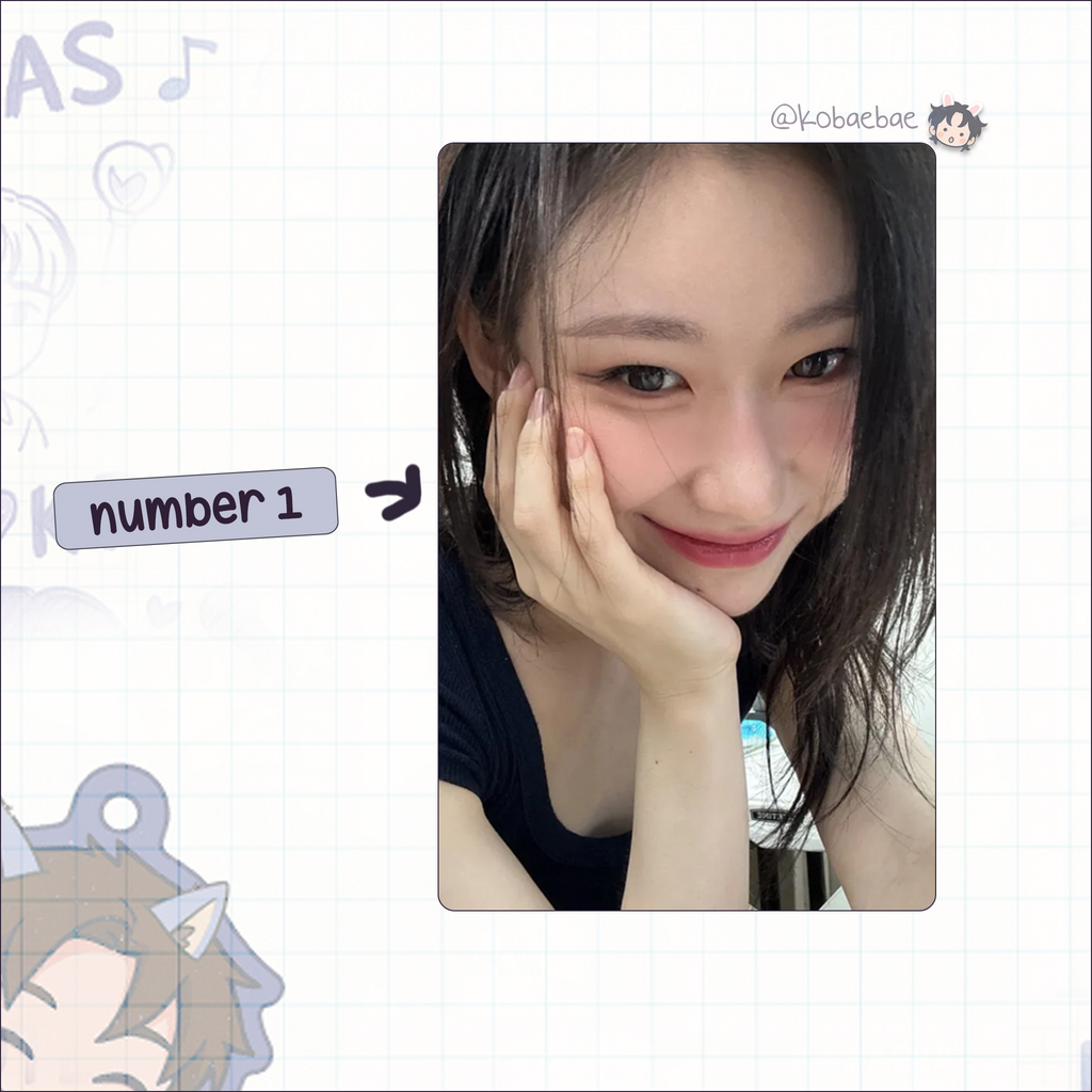Itzy - Chae handmade photocards kpop inspired - Set 3