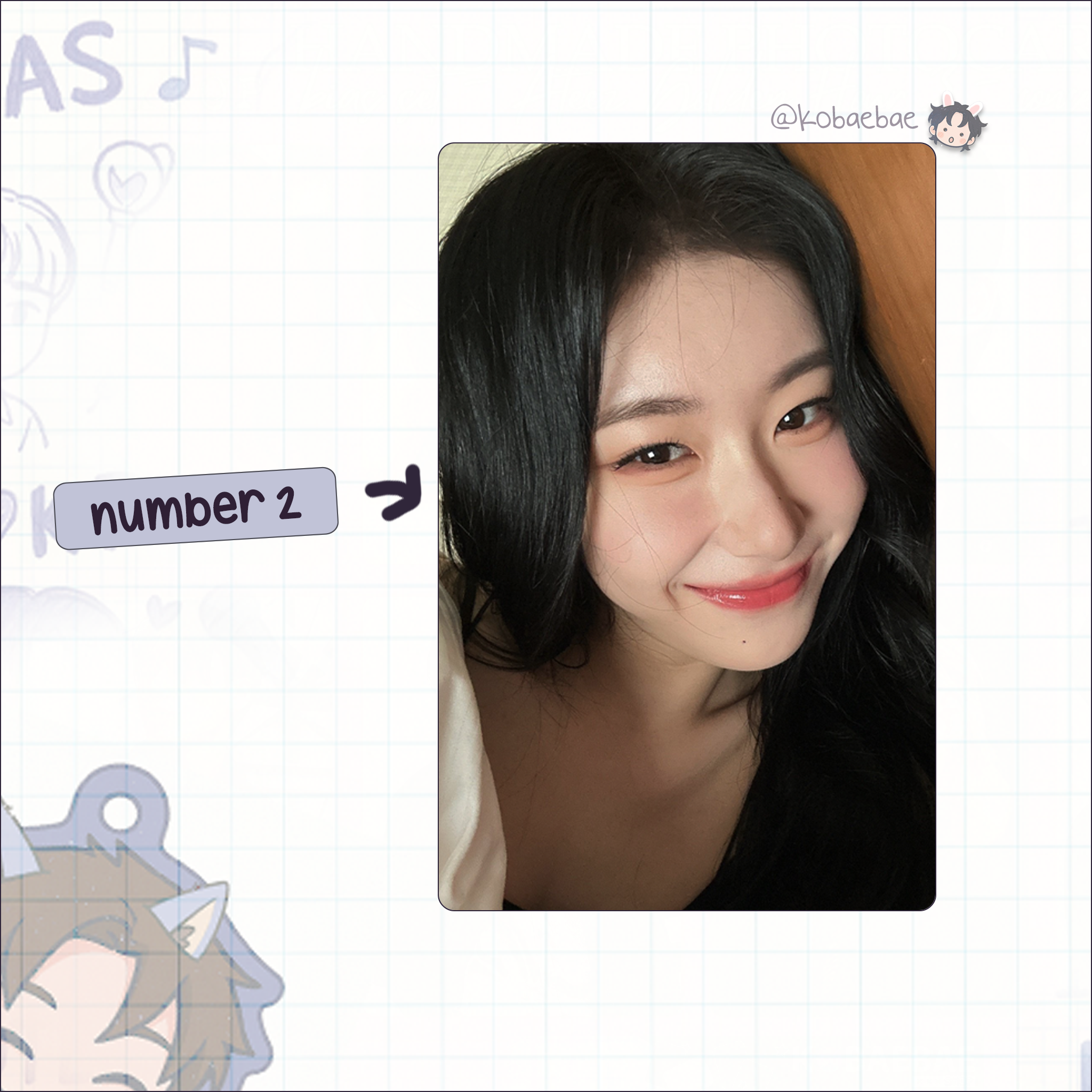Itzy - Chae handmade photocards kpop inspired - Set 3