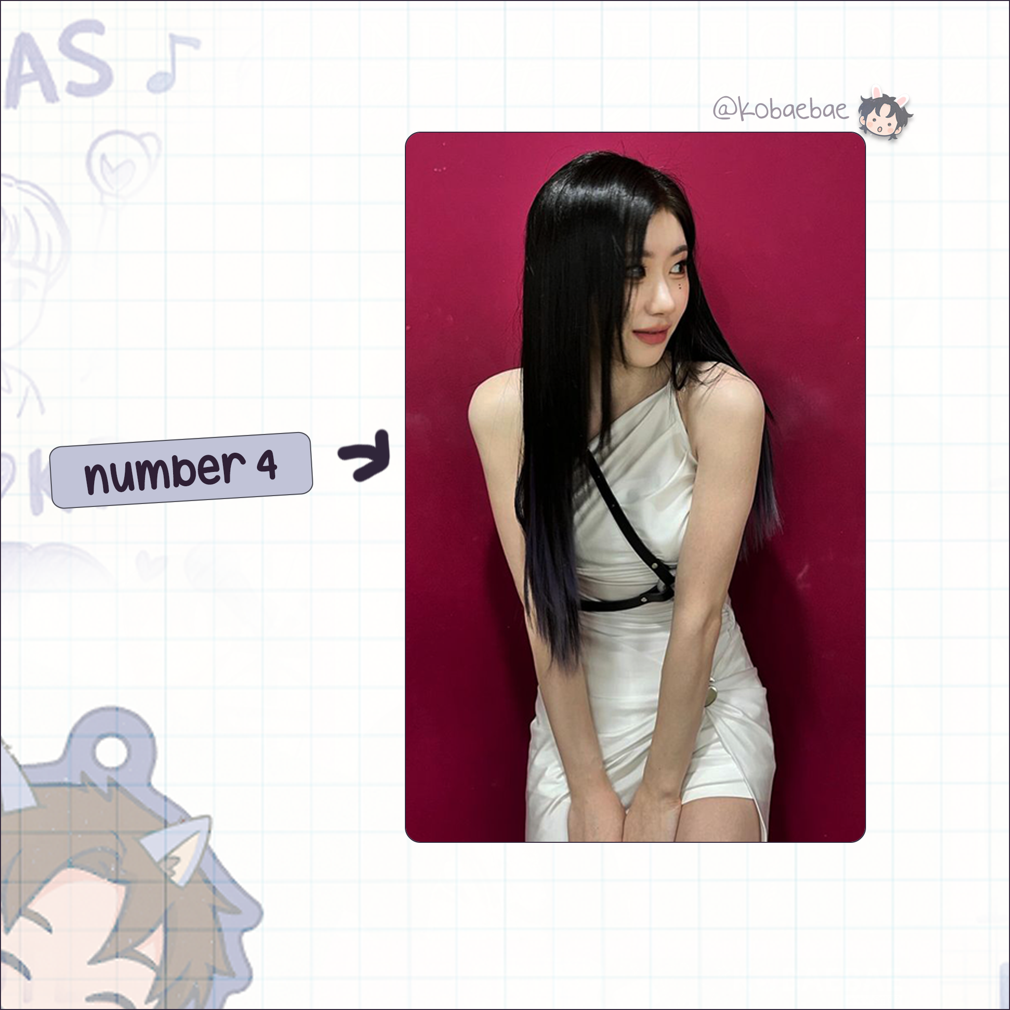 Itzy - Chae handmade photocards kpop inspired - Set 3
