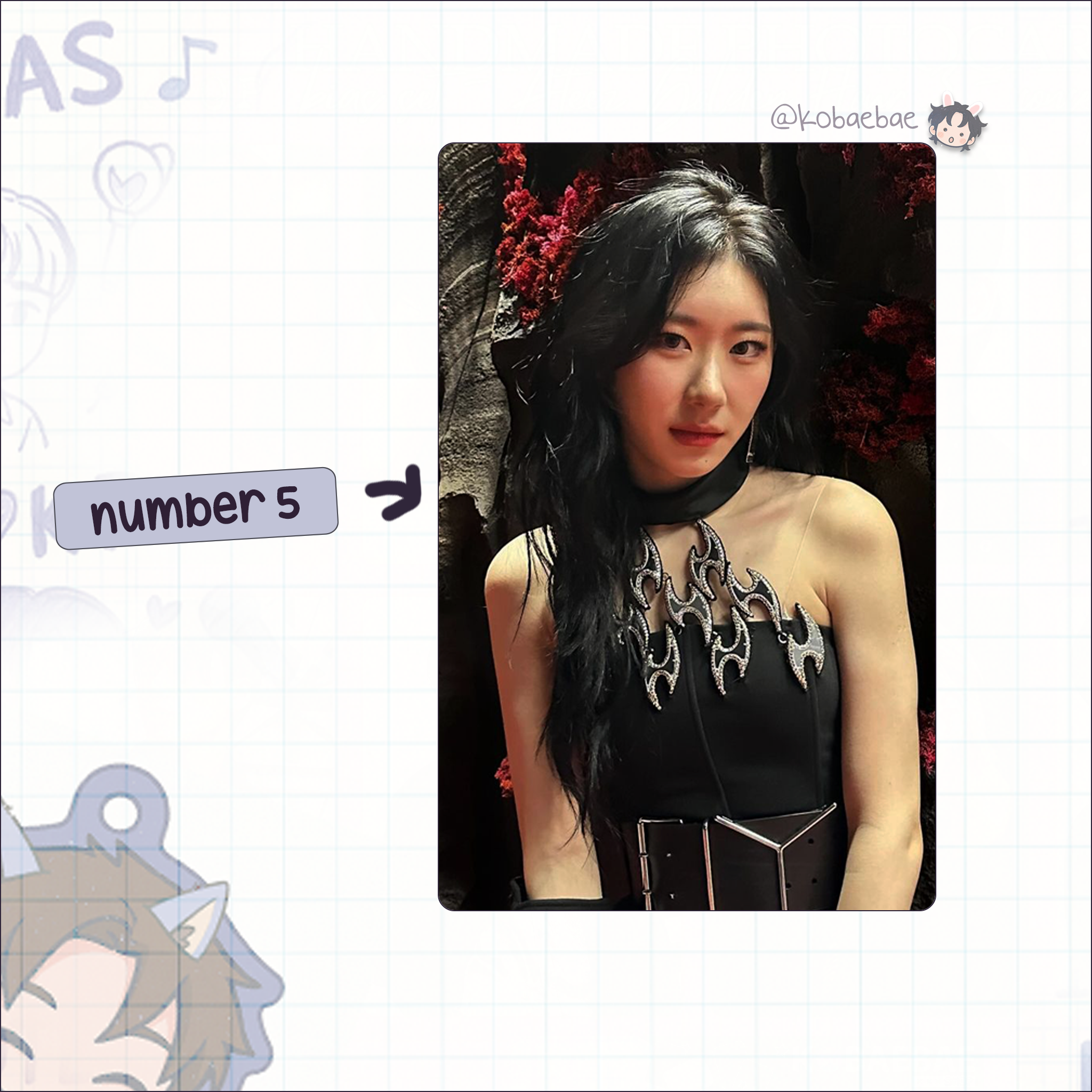 Itzy - Chae handmade photocards kpop inspired - Set 3