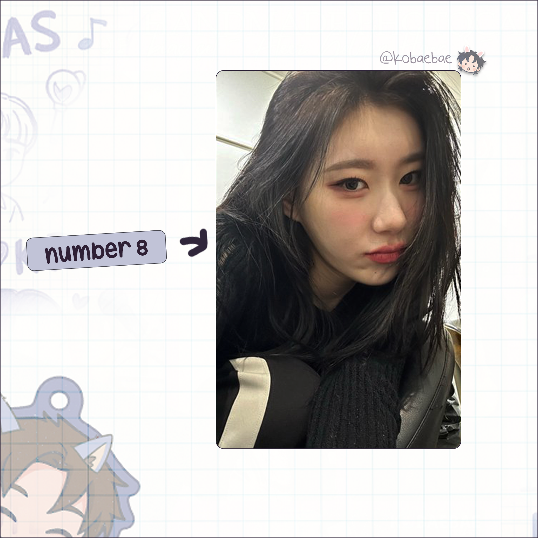 Itzy - Chae handmade photocards kpop inspired - Set 3