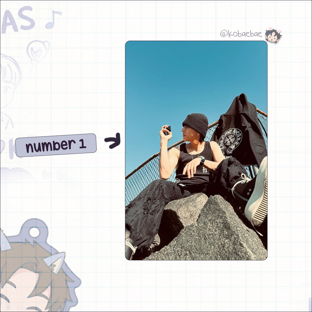 Ateez - Wooyoung handmade photocards kpop inspired - set 6