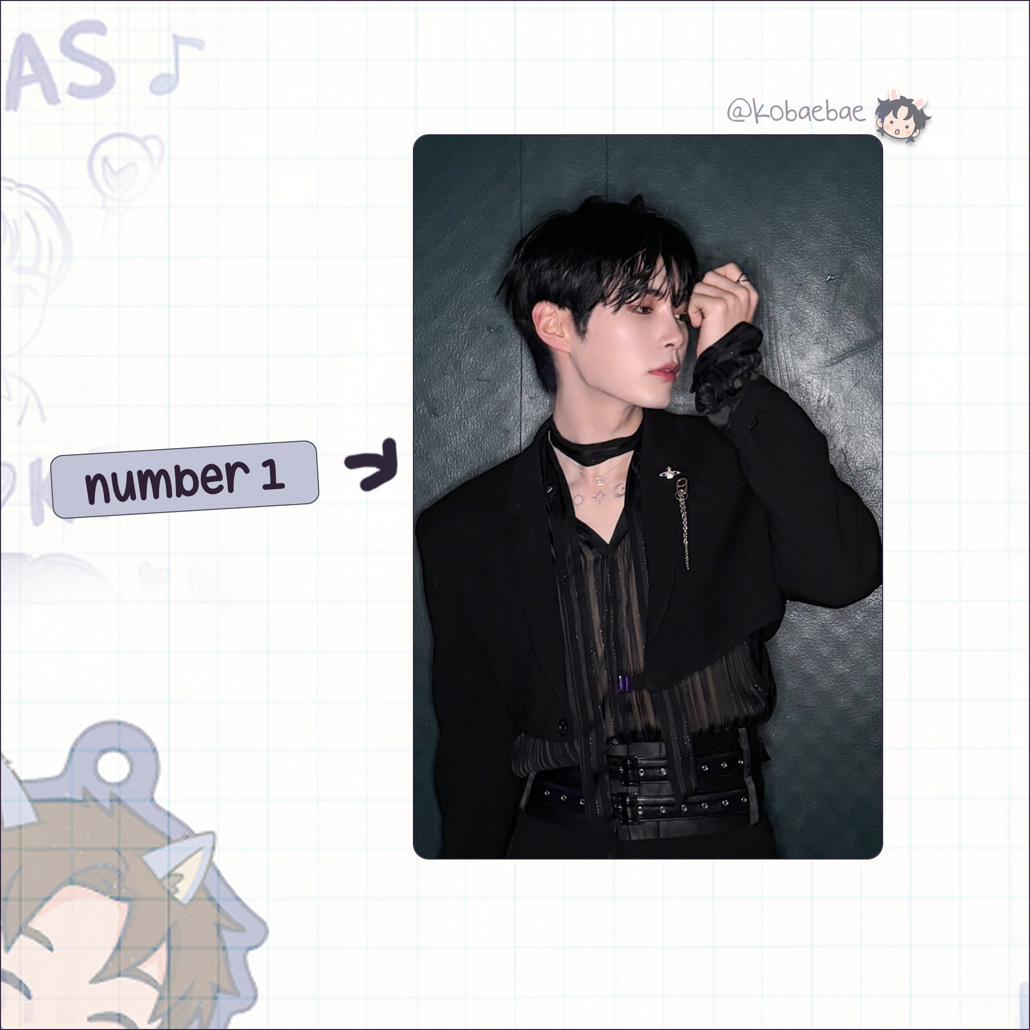 Zb1 - Hanbin handmade photocards kpop inspired - Set 3