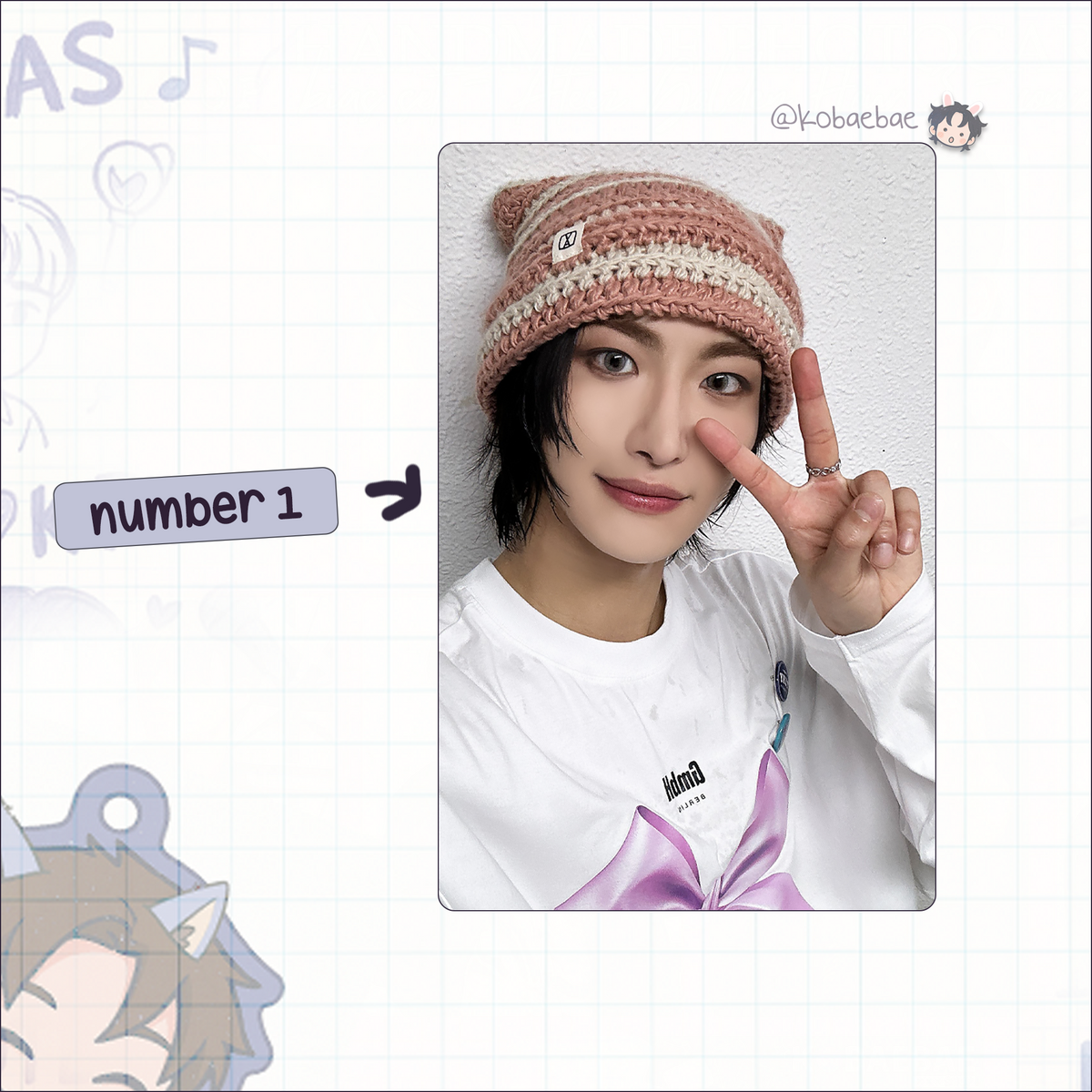 Ateez - Seonghwa handmade photocards kpop inspired - set 6