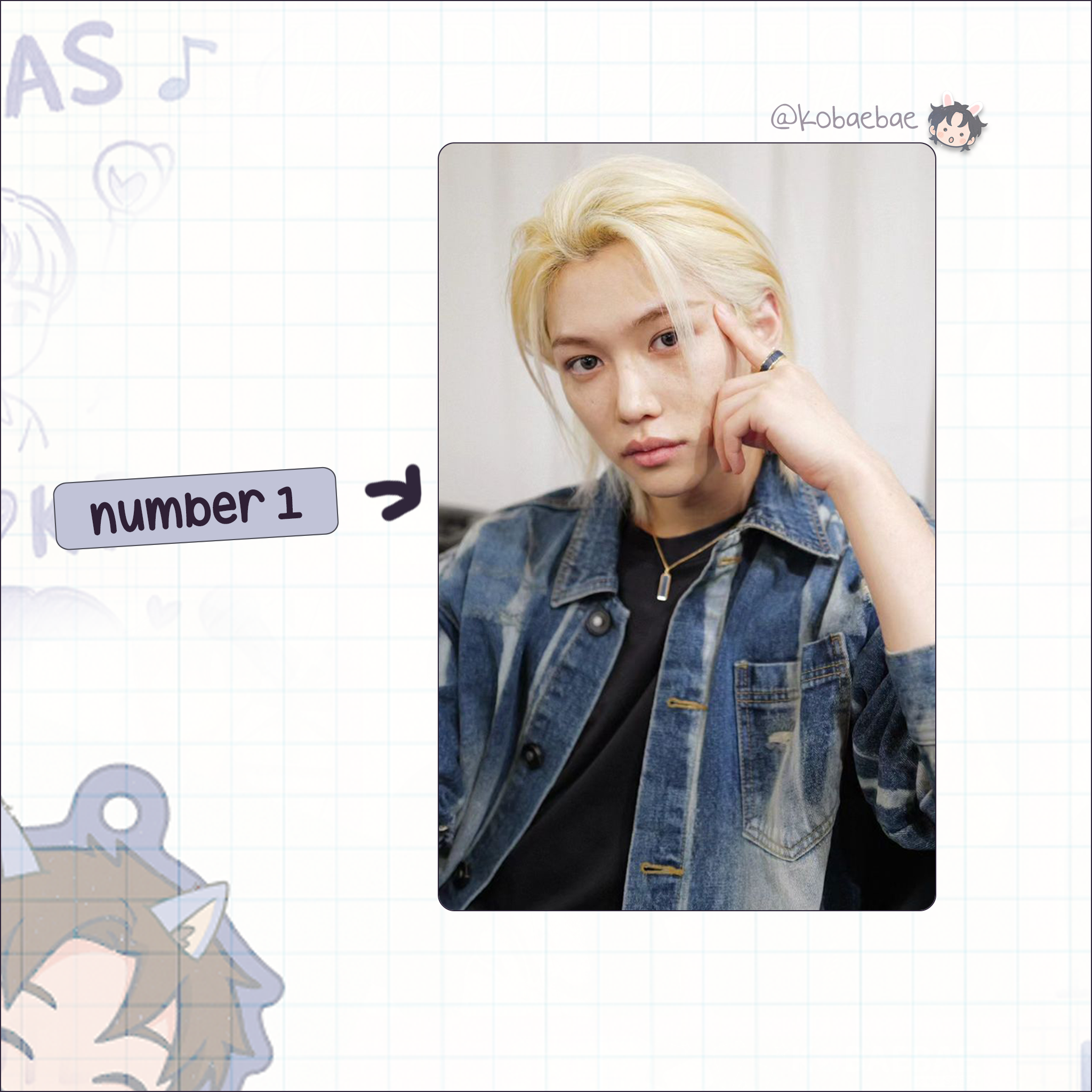 Skz (Stray Kids) - Felix handmade photocards kpop inspired - Set 8