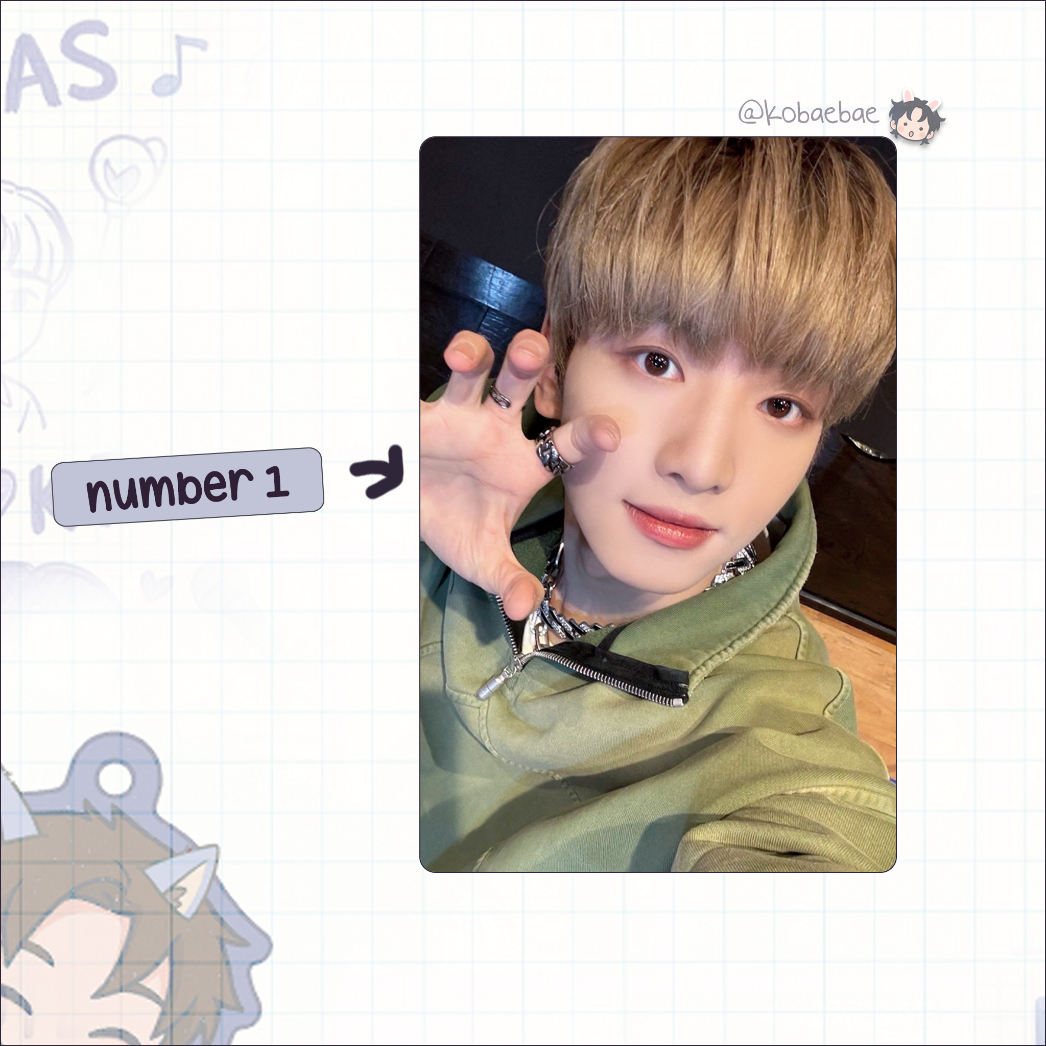 Xkrs - Yujun handmade photocards kpop inspired - Set 1