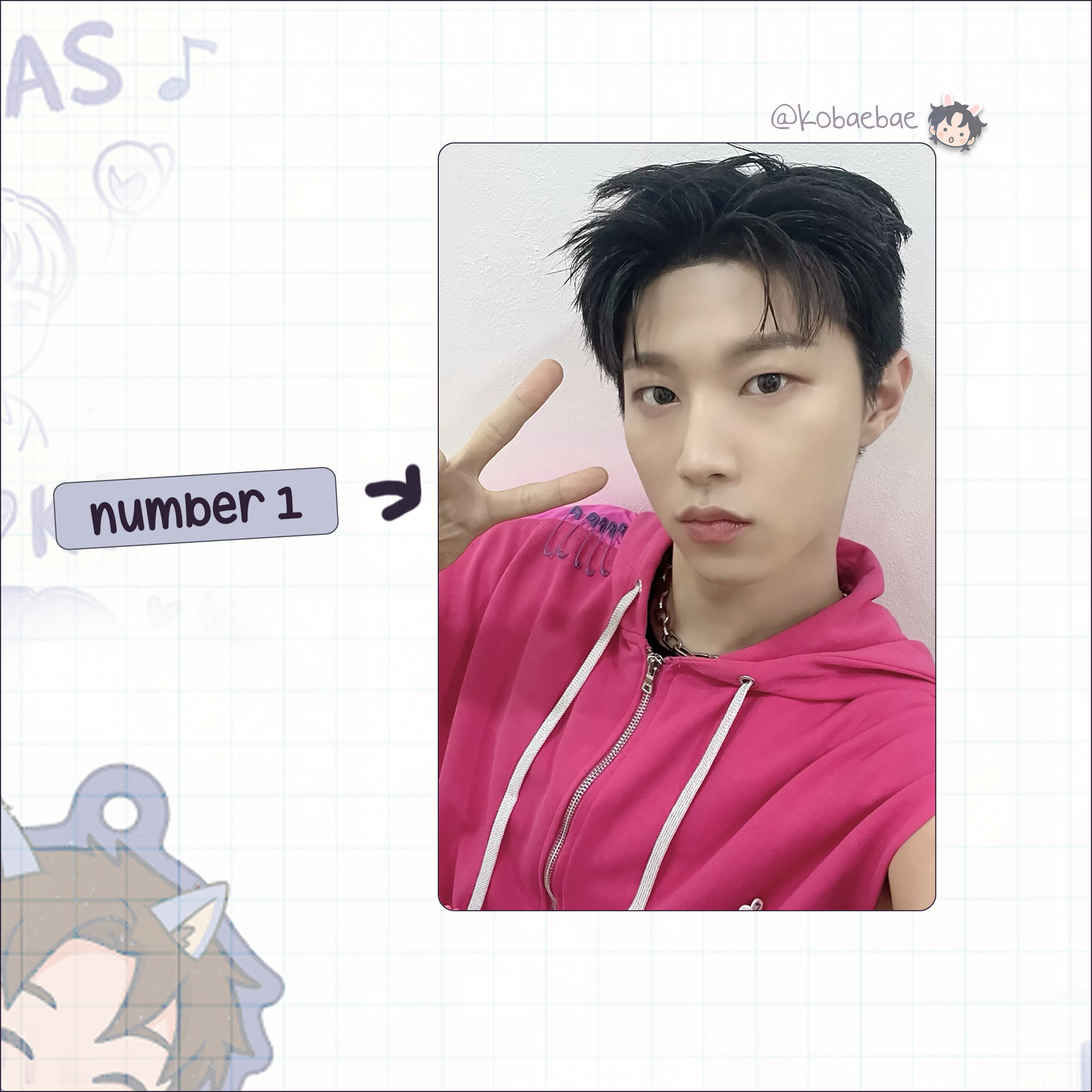Xikers - Hyunwoo handmade photocards kpop inspired - Set 2