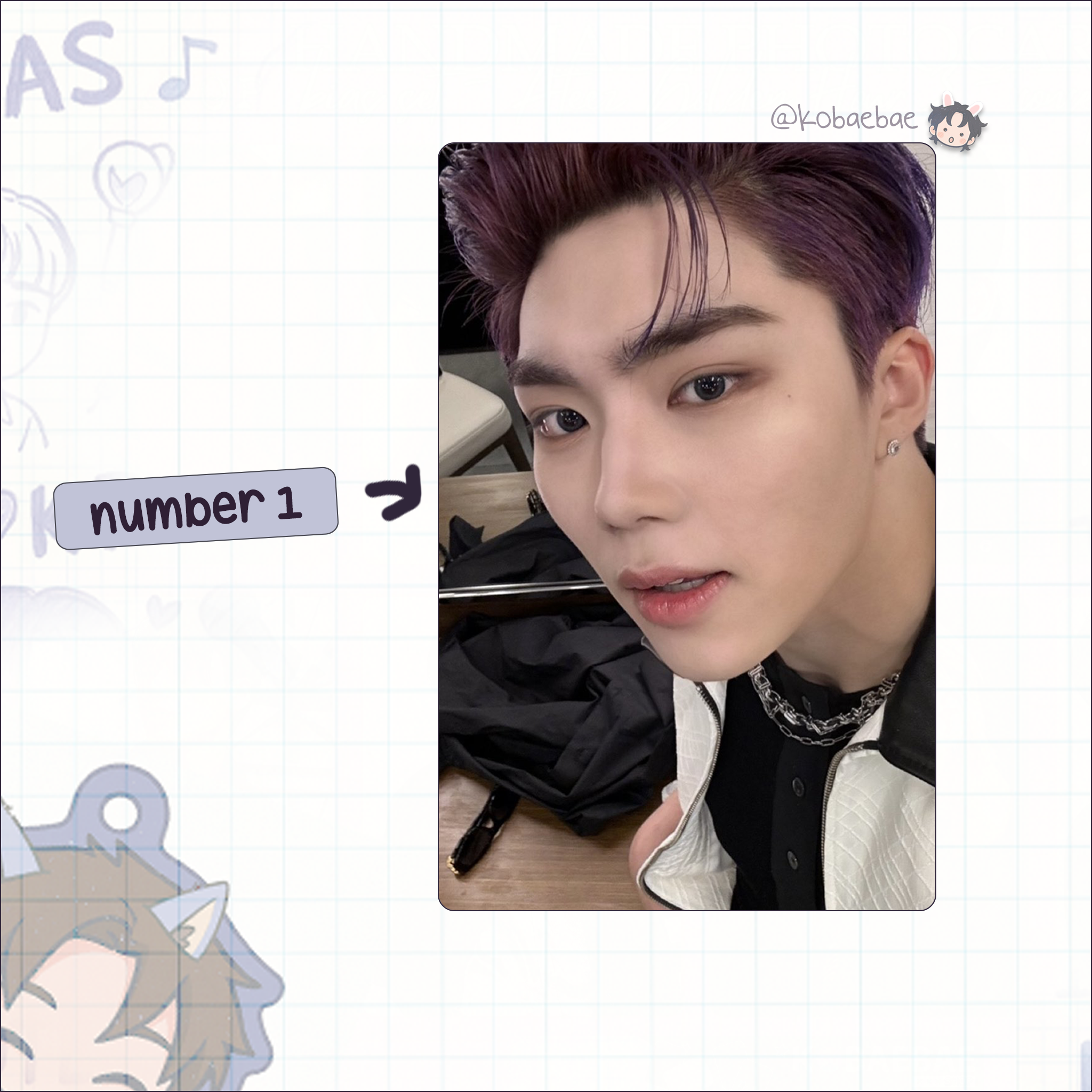Zb1 - Gunwook handmade photocards kpop inspired - Set 3