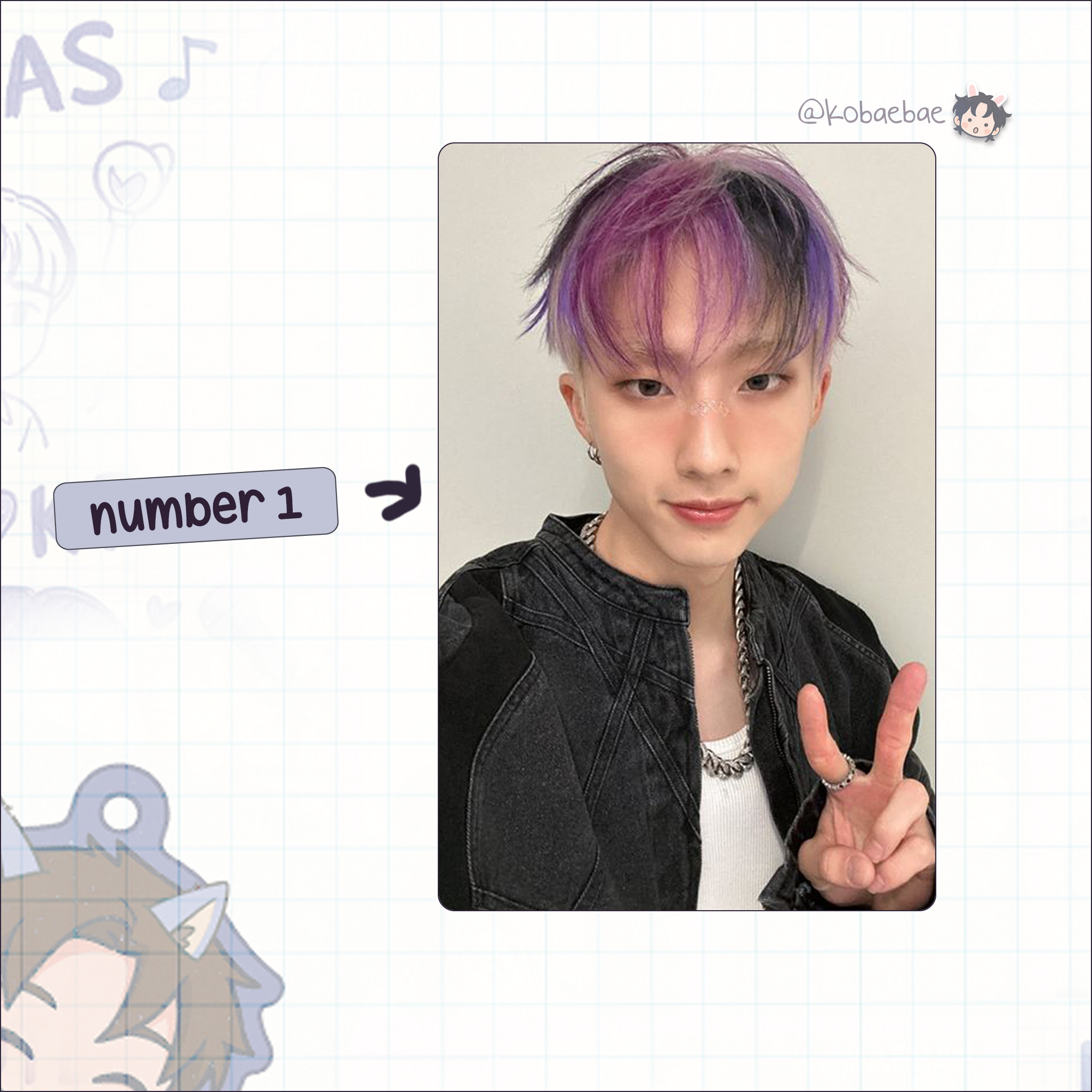 P1H - Jiung handmade photocards kpop inspired - Set 2