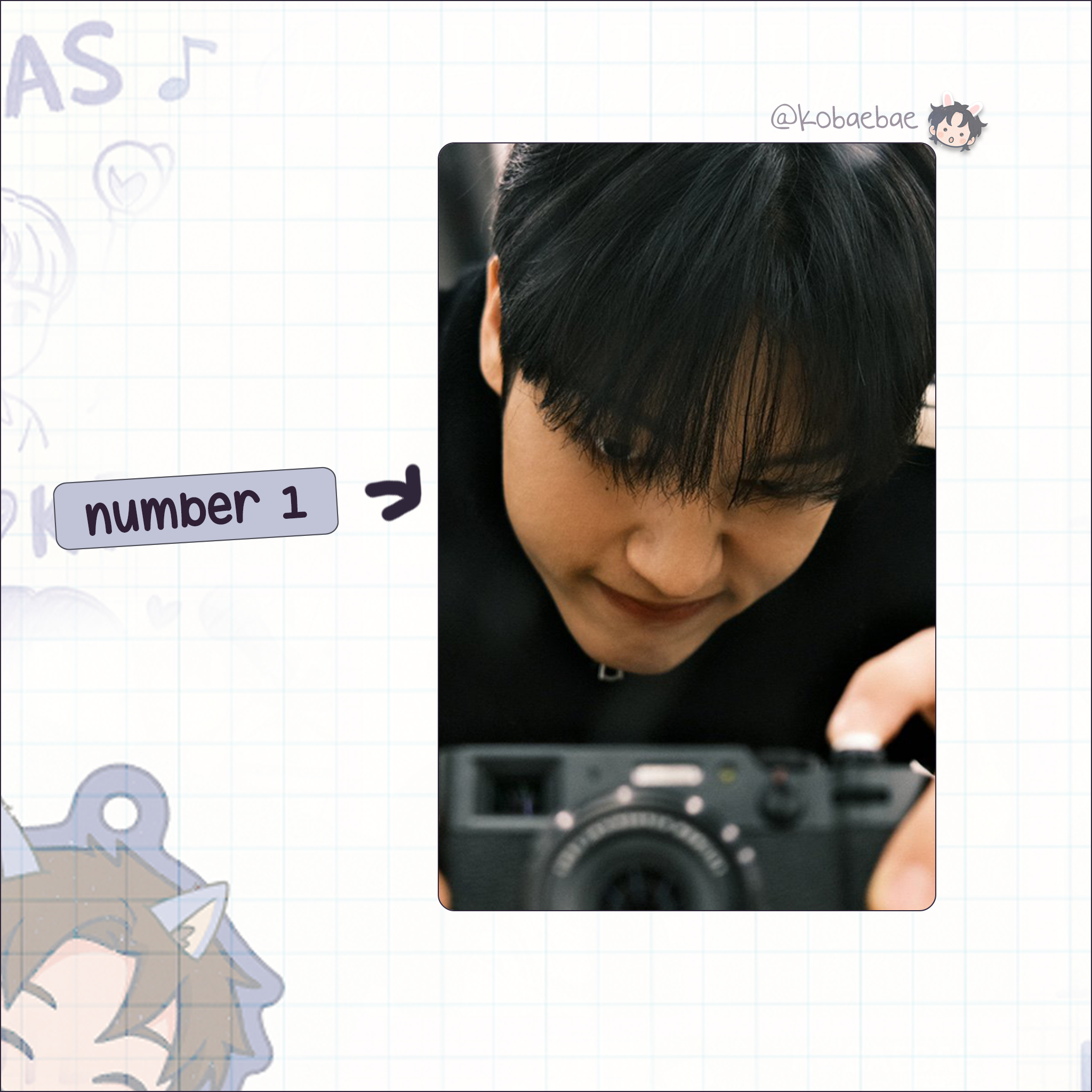 Atz - Wooyoung handmade photocards kpop inspired - Set 5