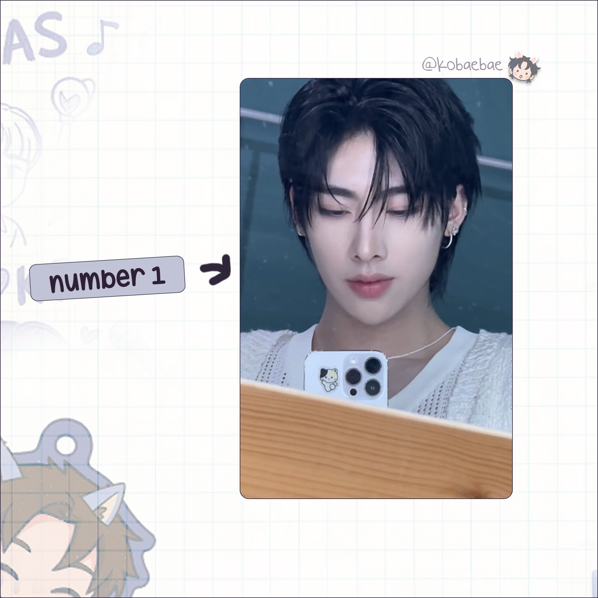 Zb1 - Ricky handmade photocards kpop inspired - Set 3