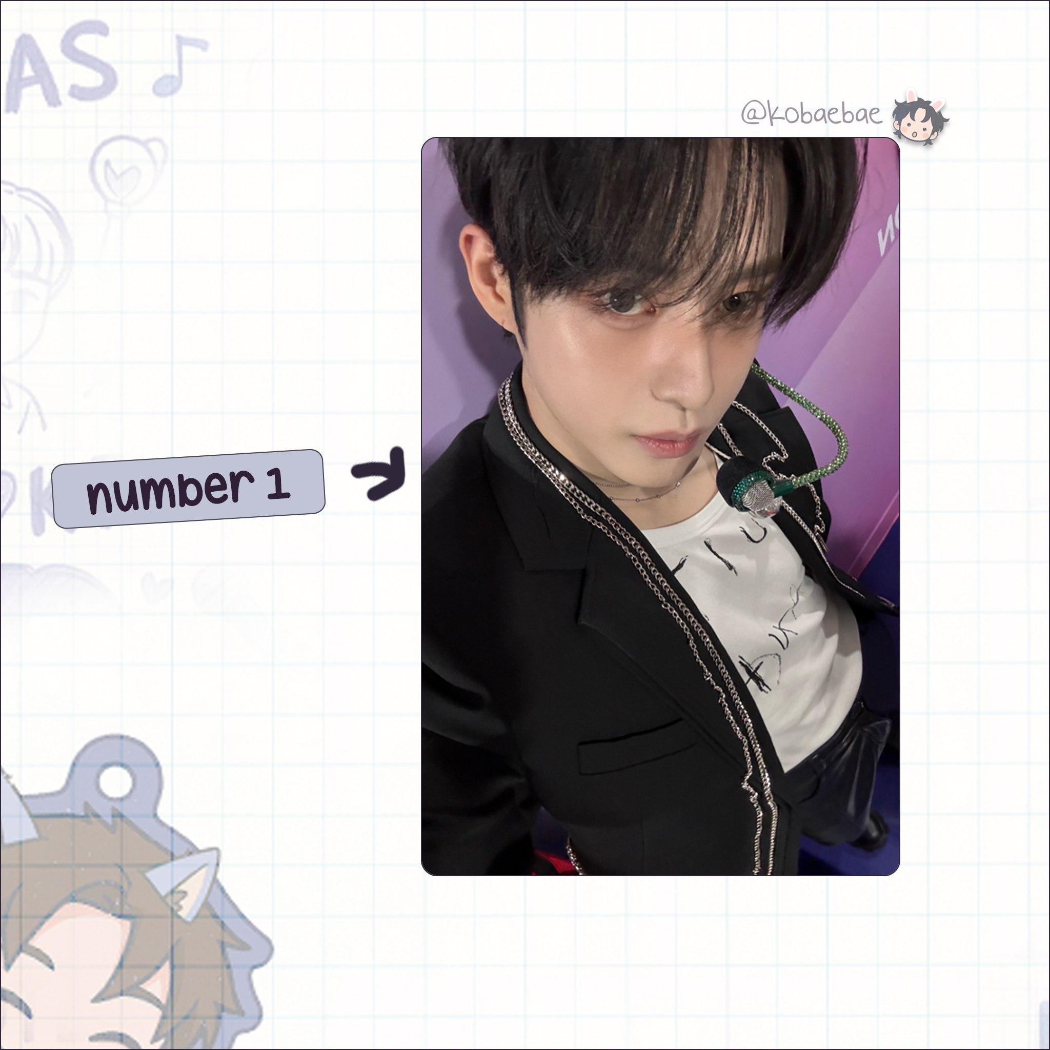 Zb1 - Jiwoong handmade photocards kpop inspired - Set 3